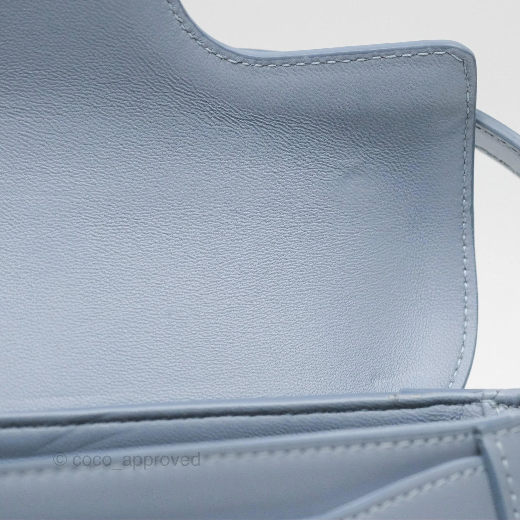 Celine Small Besace 16 Arctic Blue Natural Calfskin