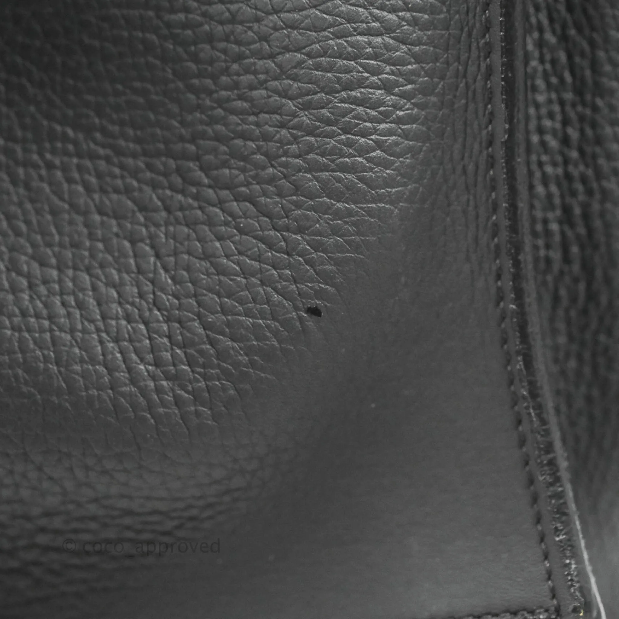 Celine Small Big Bag Black Supple Grained Leather Silver Hardware Dark Grey