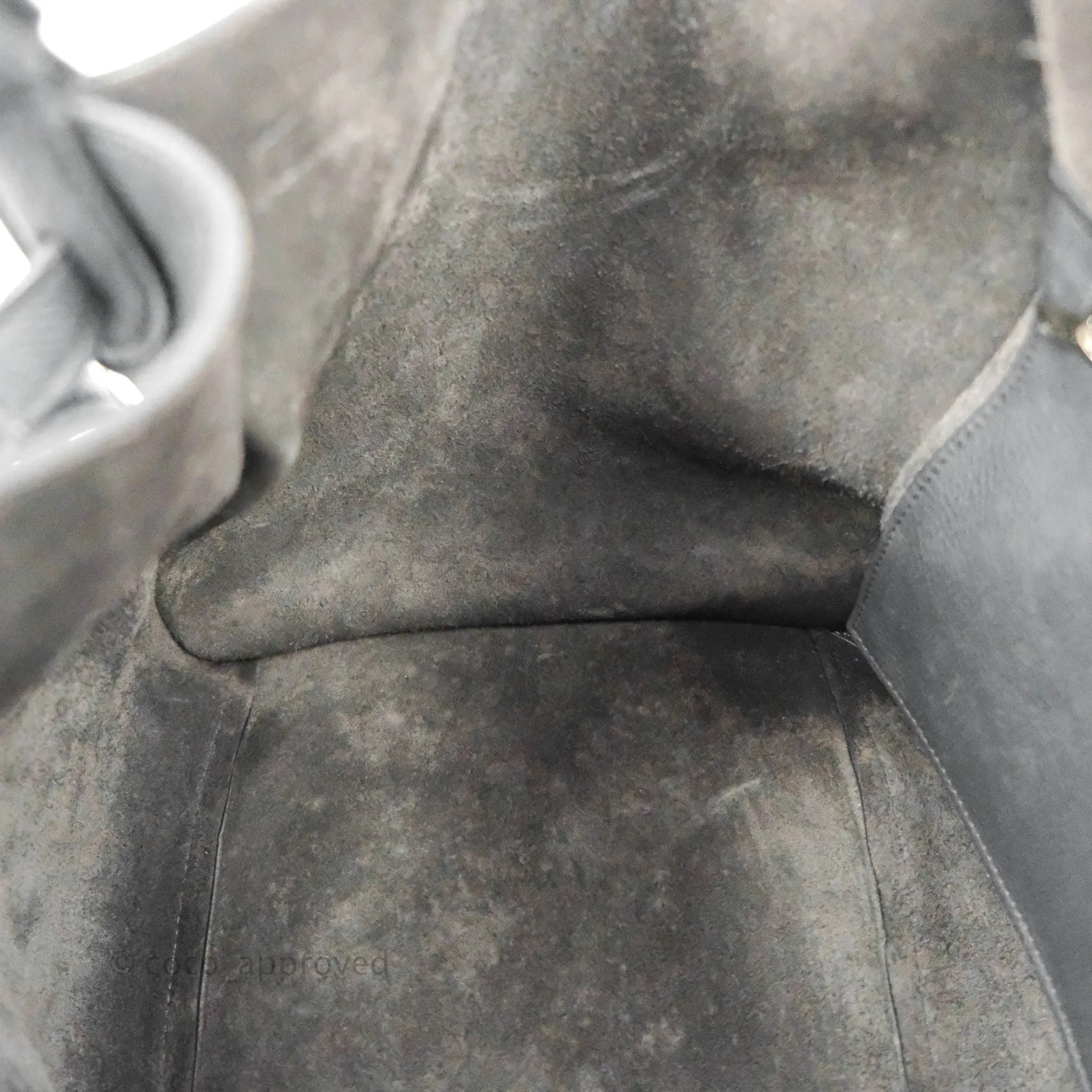 Celine Small Big Bag Black Supple Grained Leather Silver Hardware Dark Grey