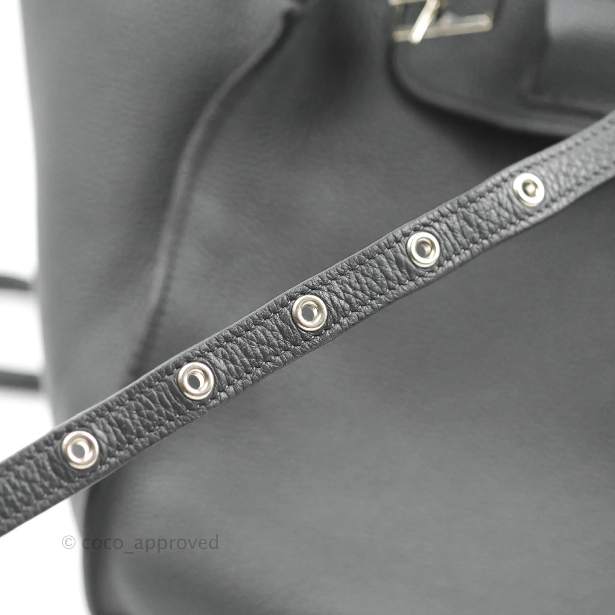 Celine Small Big Bag Black Supple Grained Leather Silver Hardware Dark Grey