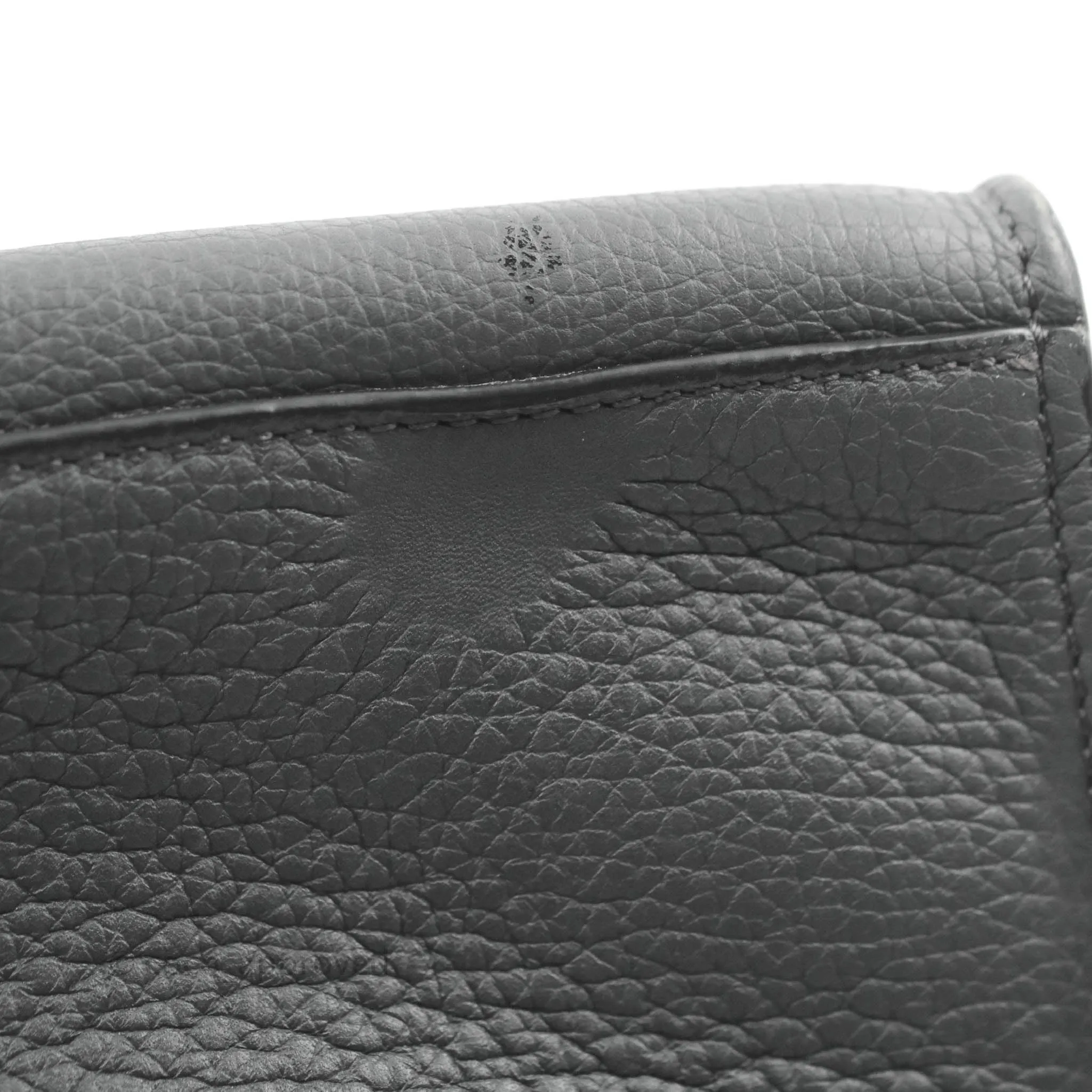 Celine Small Big Bag Black Supple Grained Leather Silver Hardware Dark Grey