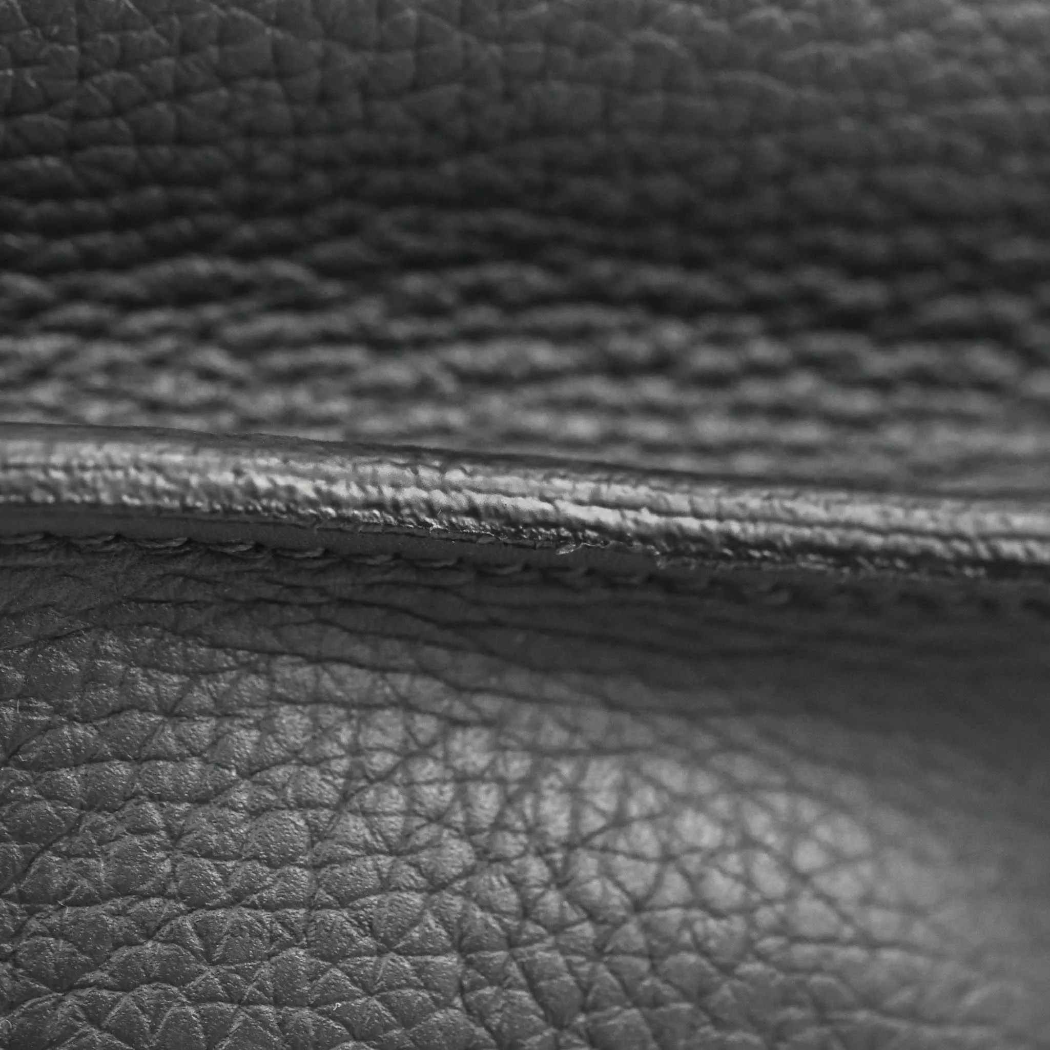 Celine Small Big Bag Black Supple Grained Leather Silver Hardware Dark Grey