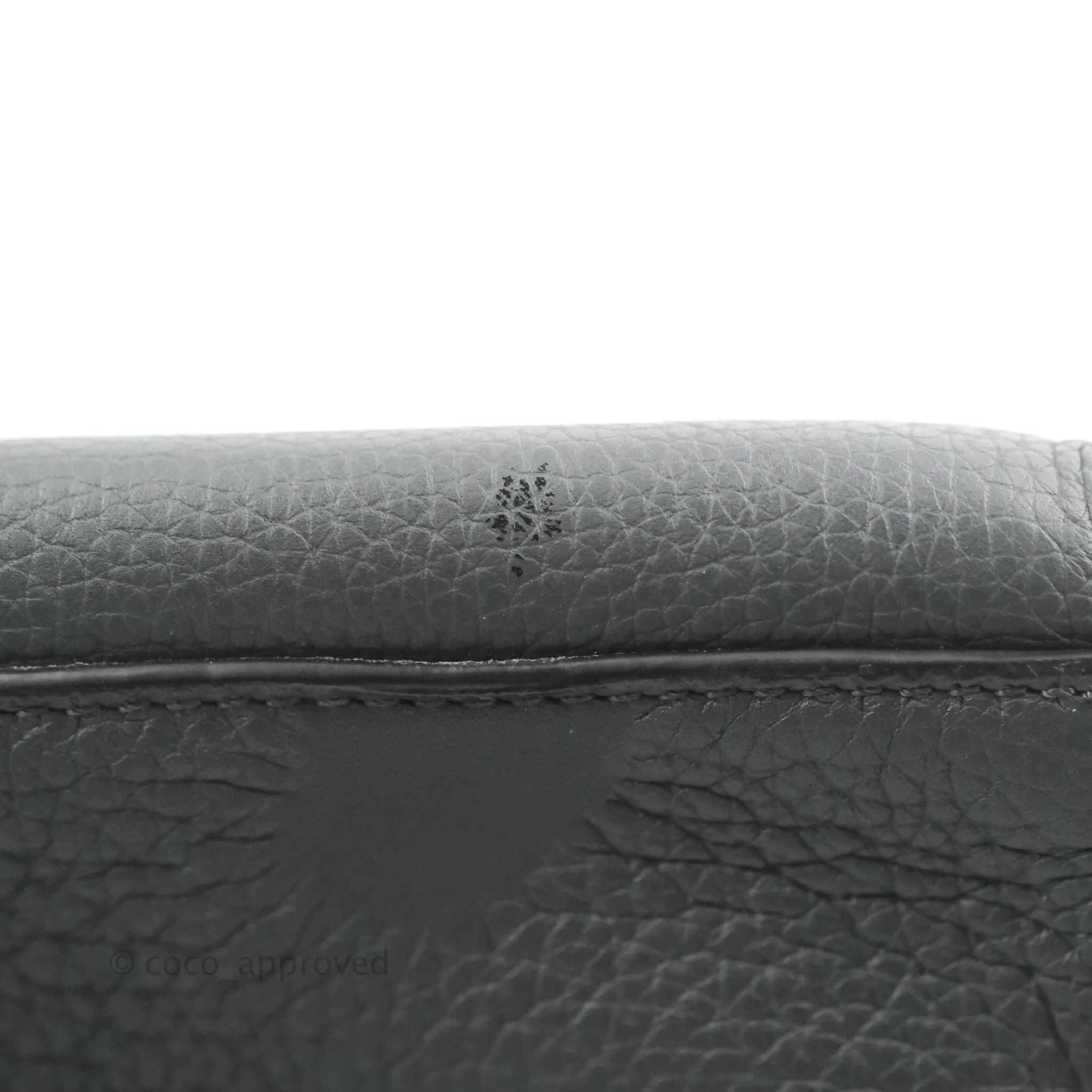 Celine Small Big Bag Black Supple Grained Leather Silver Hardware Dark Grey