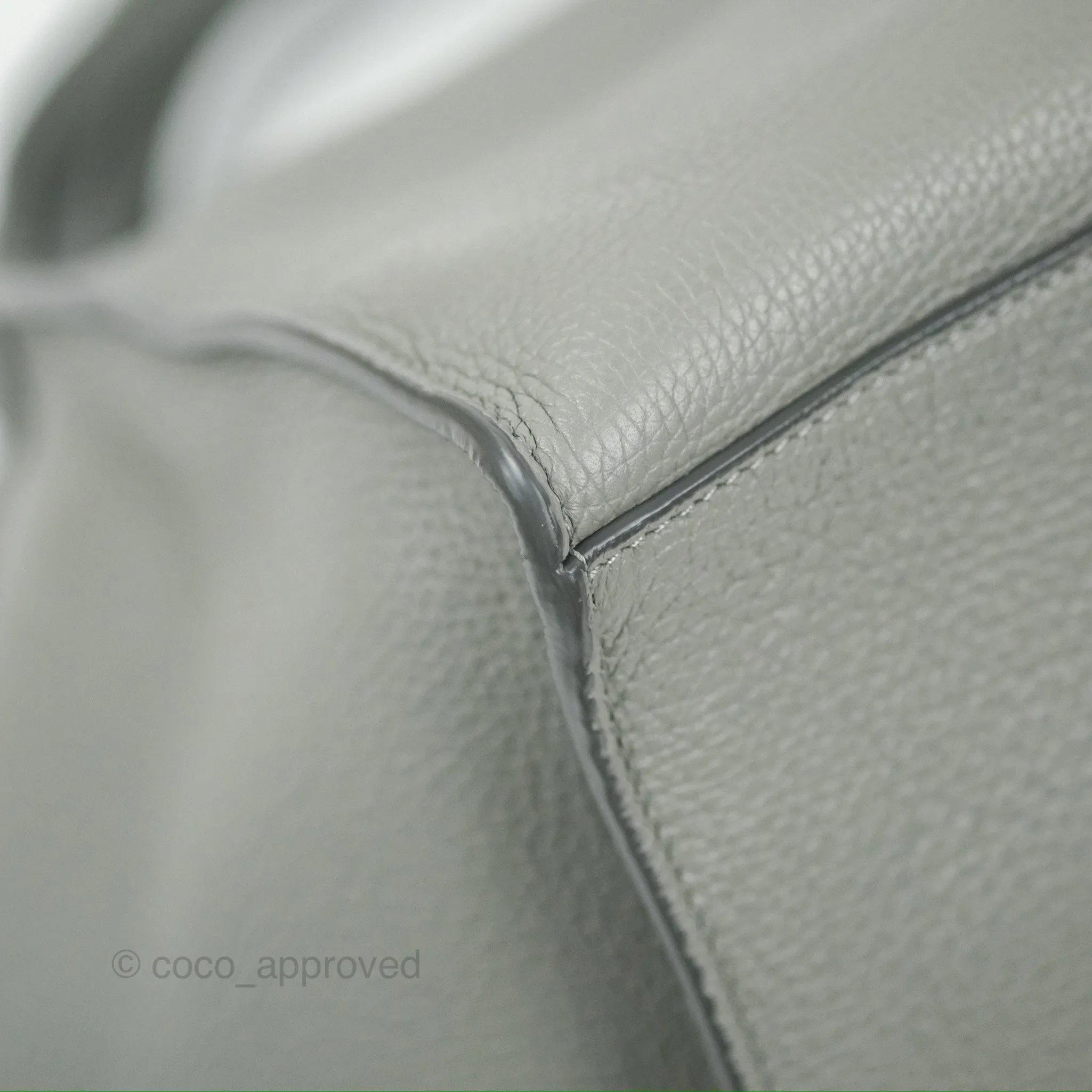 Celine Small Big Bag Grey Supple Grained Leather Silver Hardware
