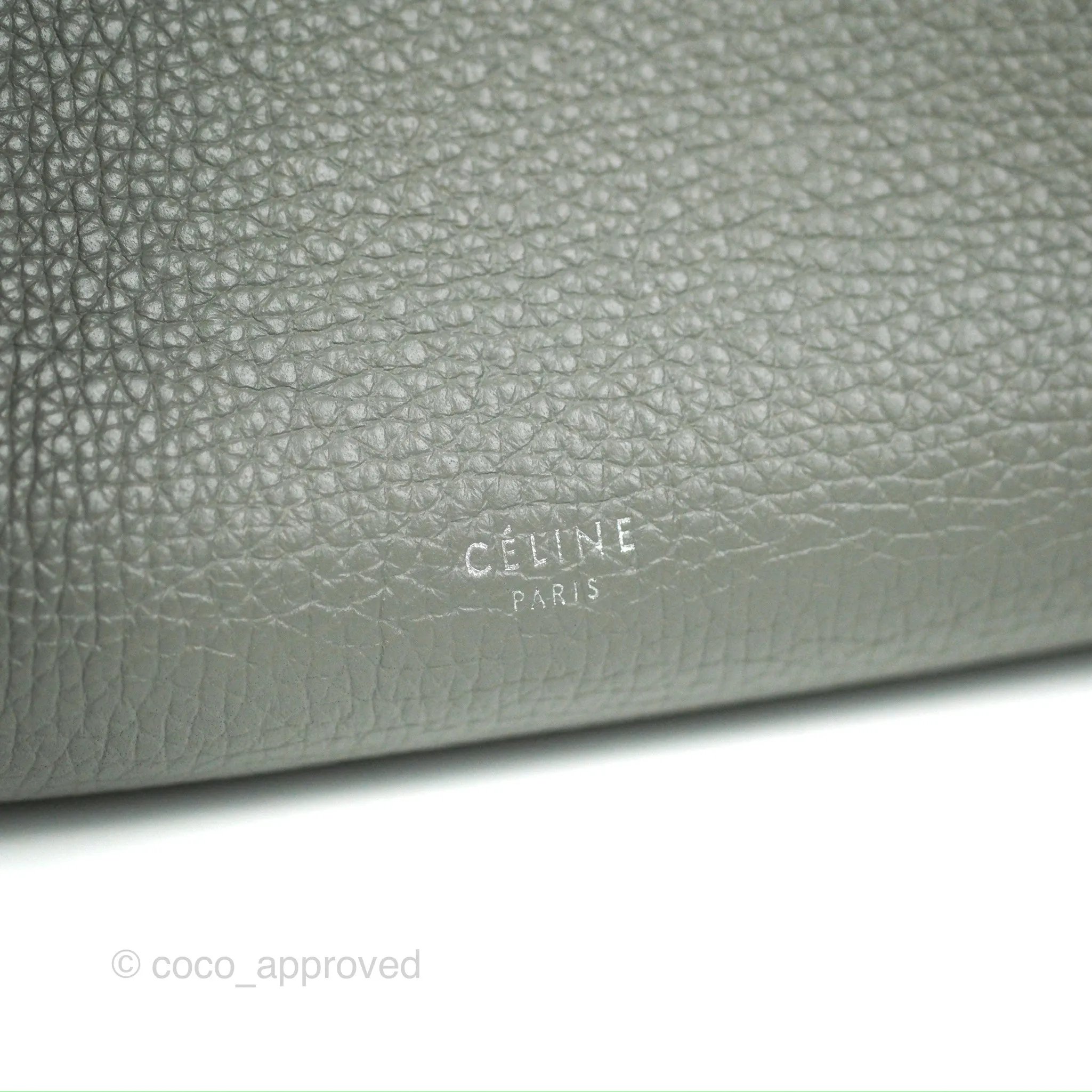 Celine Small Big Bag Grey Supple Grained Leather Silver Hardware