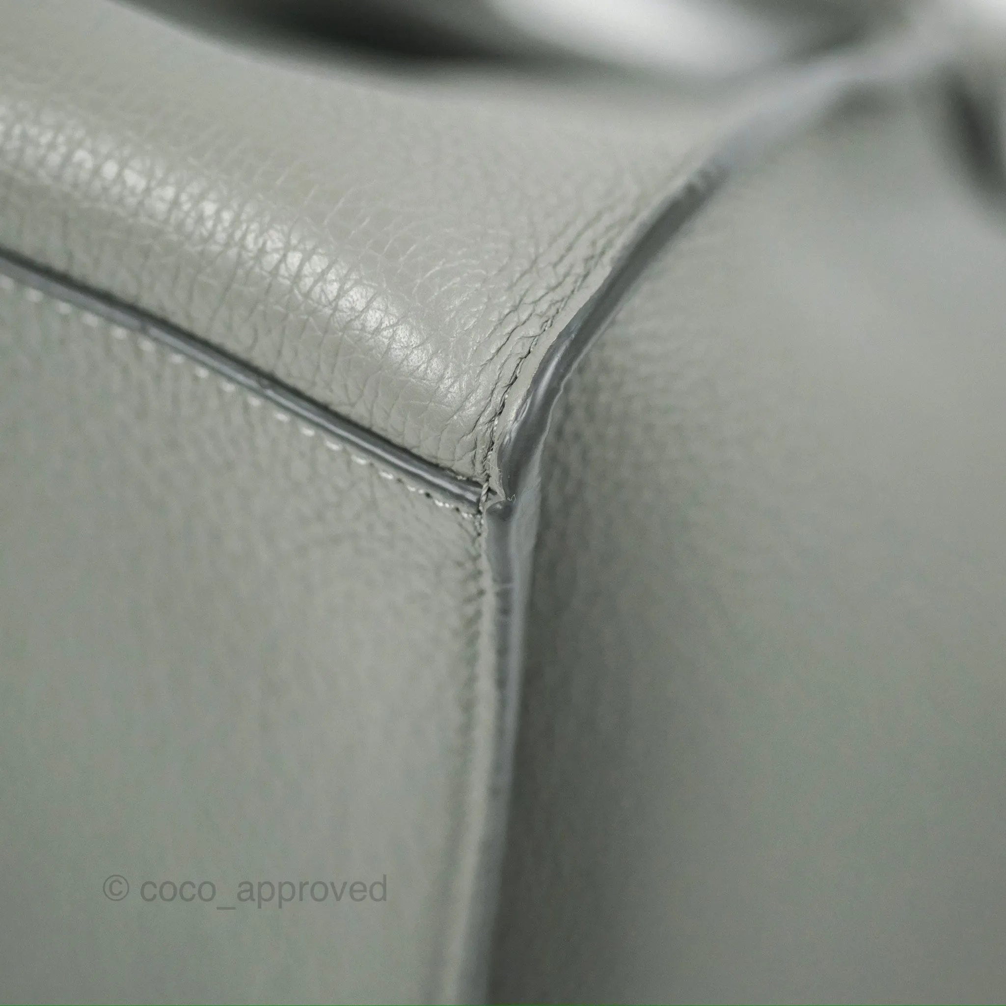 Celine Small Big Bag Grey Supple Grained Leather Silver Hardware