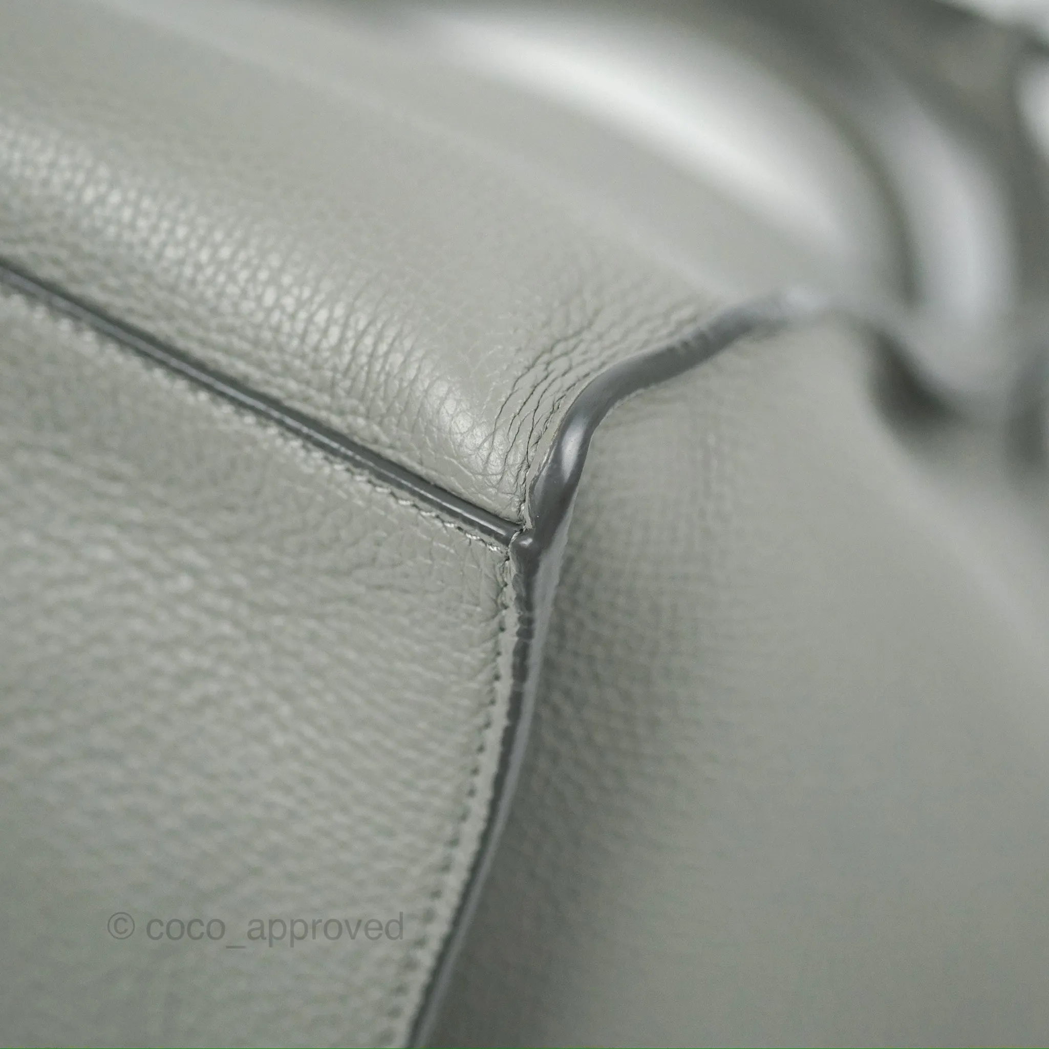 Celine Small Big Bag Grey Supple Grained Leather Silver Hardware