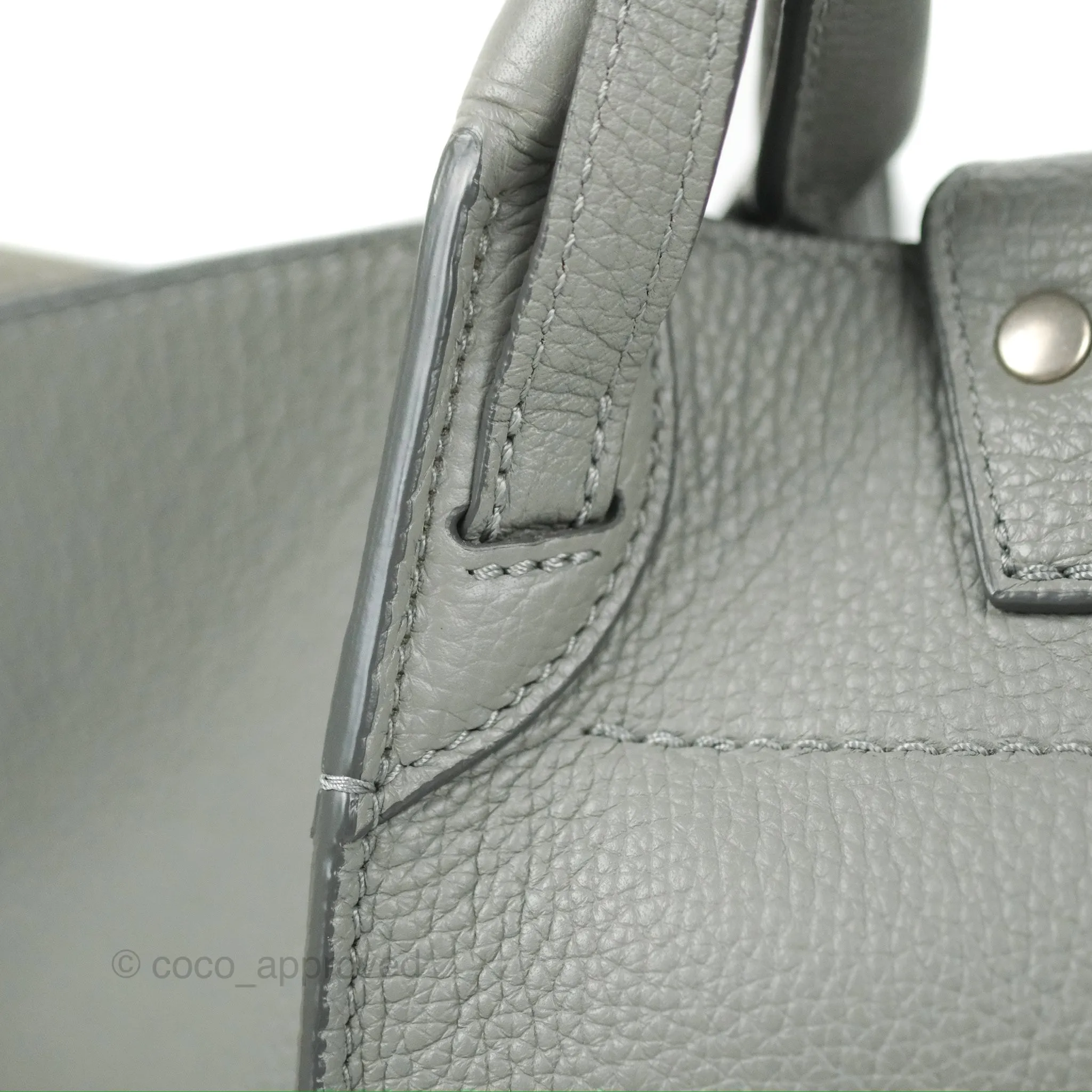 Celine Small Big Bag Grey Supple Grained Leather Silver Hardware