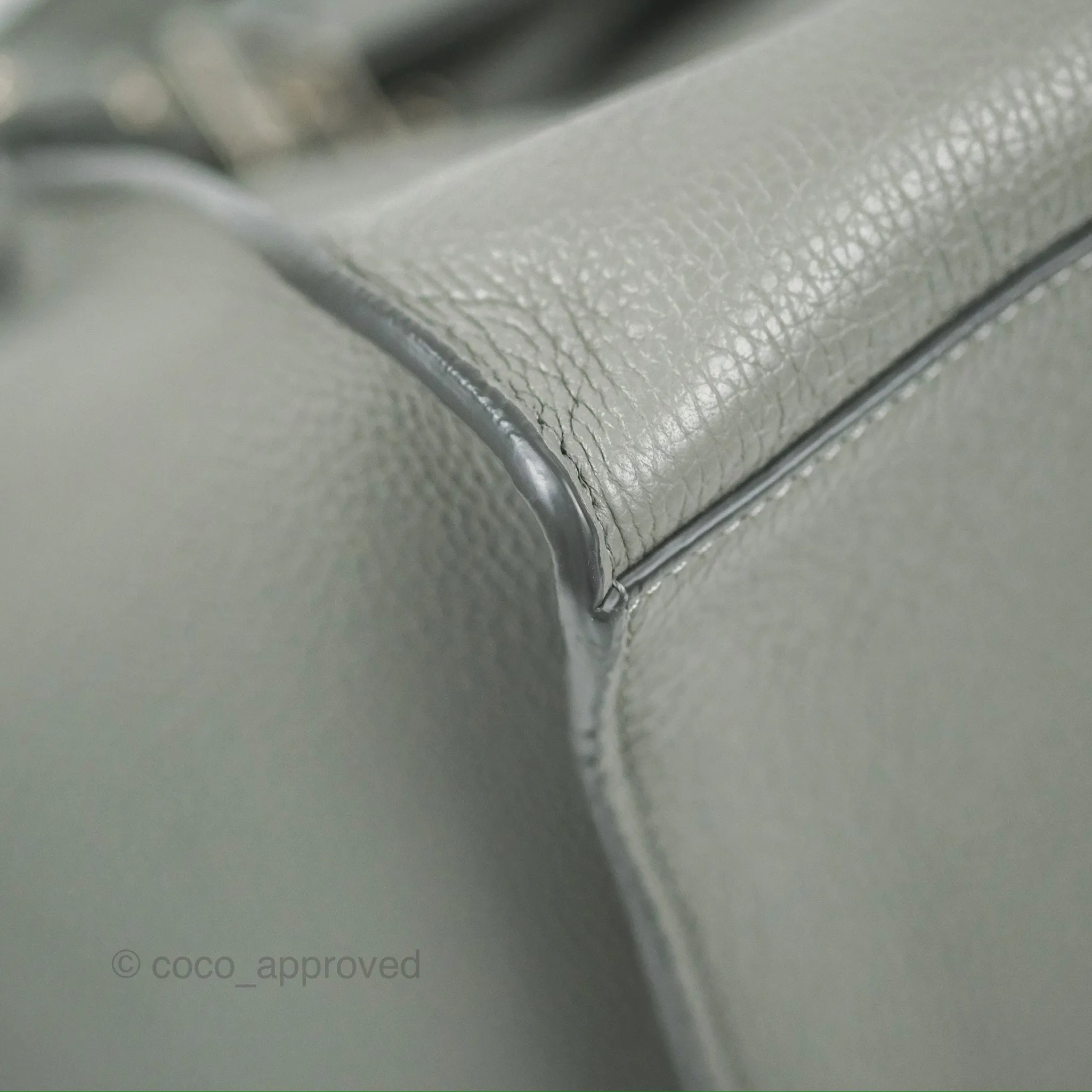 Celine Small Big Bag Grey Supple Grained Leather Silver Hardware