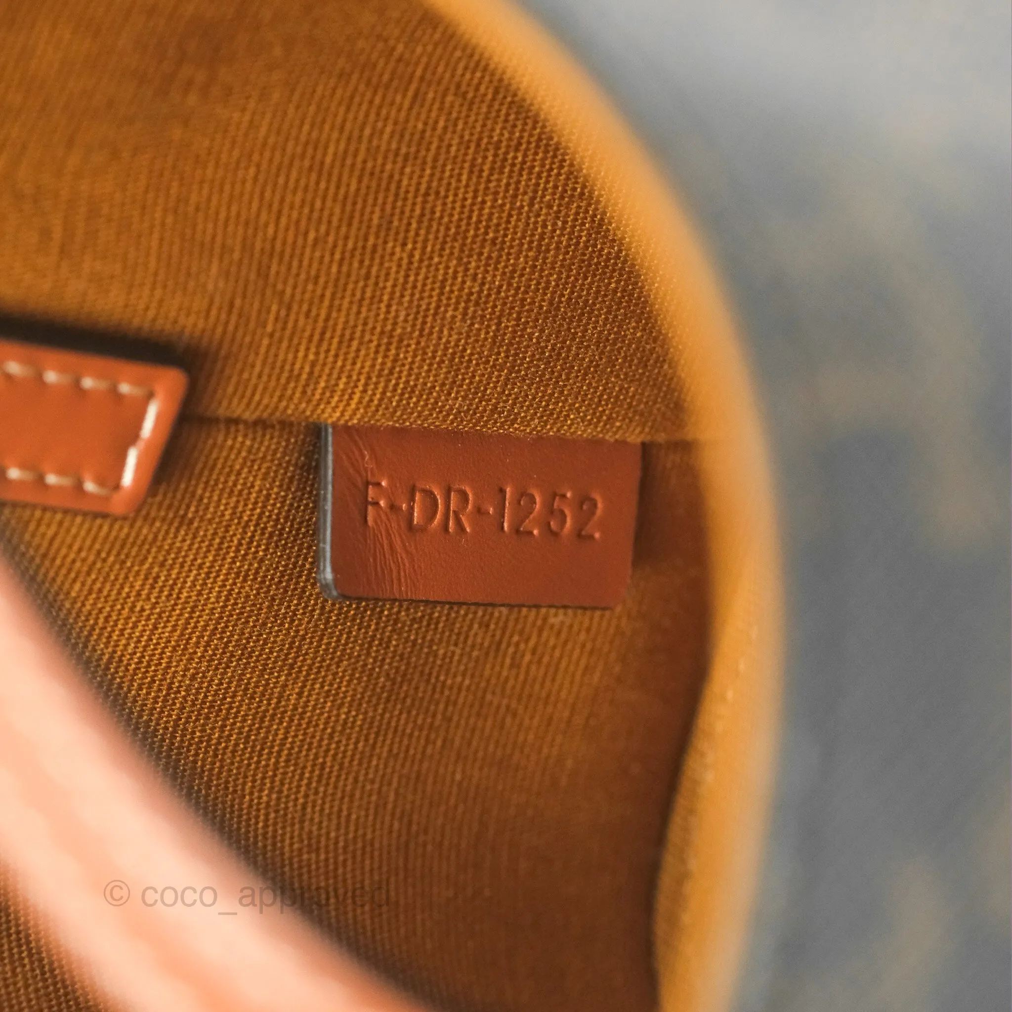 Celine Small Box Cuir Bag Triomphe Canvas Tan