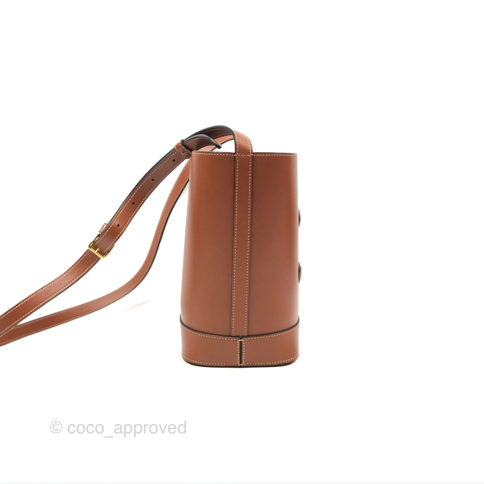 Celine Small Bucket Cuir Triomphe in Calfskin Tan