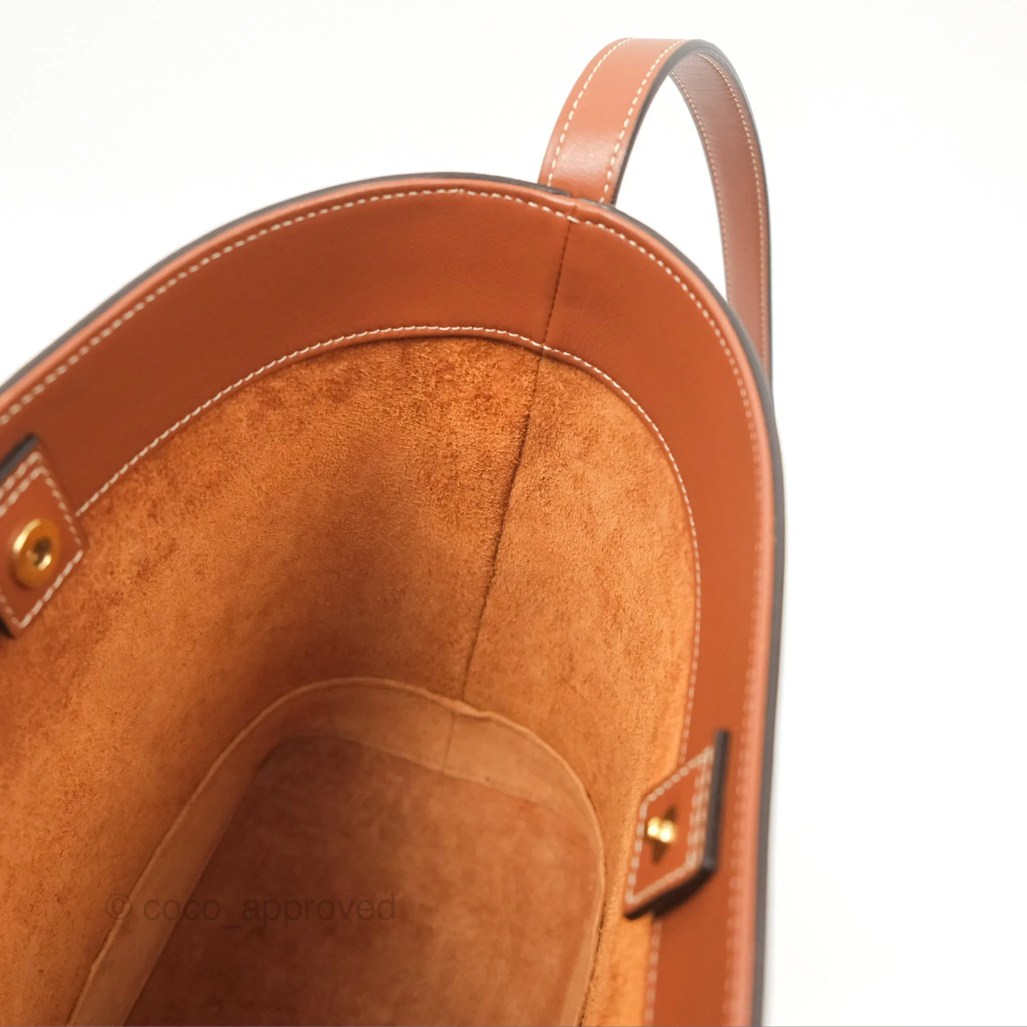 Celine Small Bucket Cuir Triomphe in Calfskin Tan