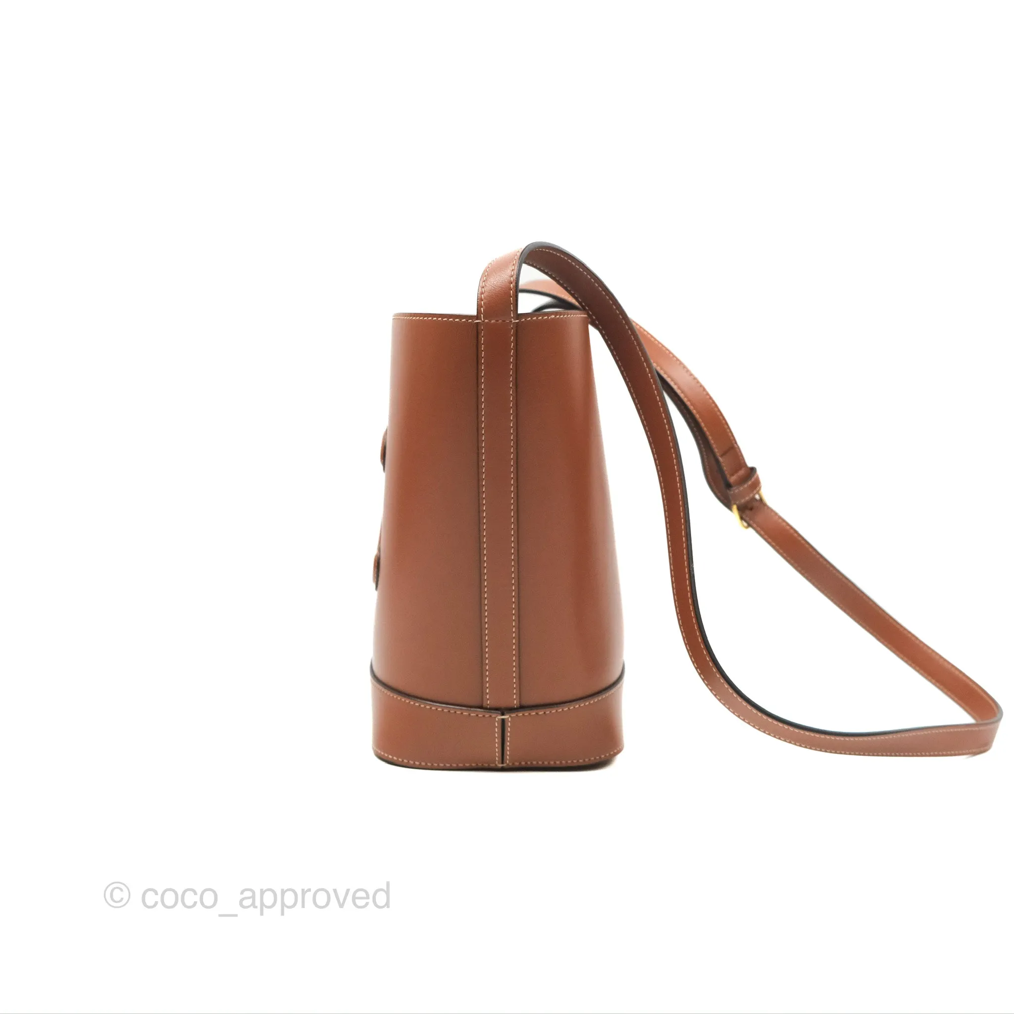 Celine Small Bucket Cuir Triomphe in Calfskin Tan
