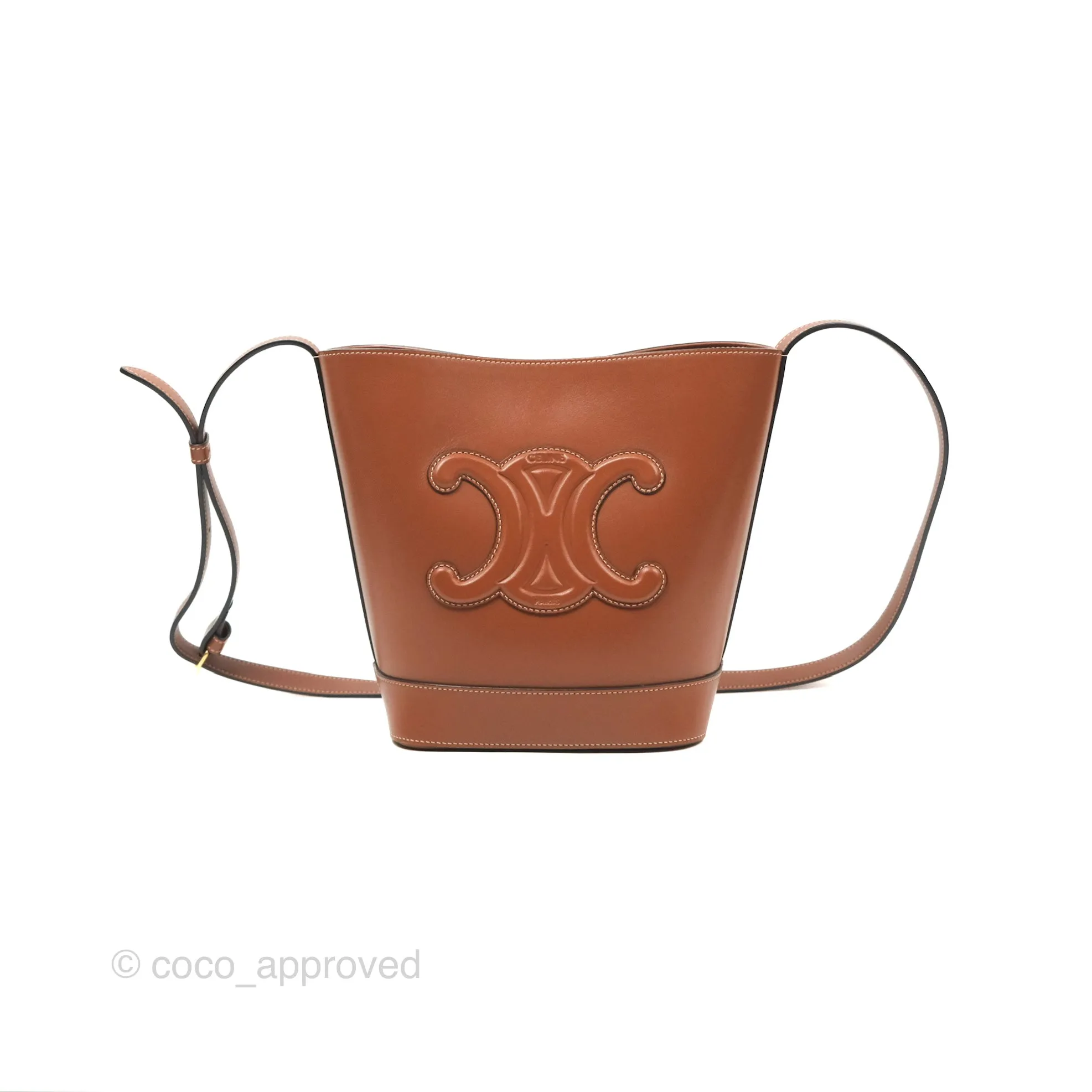 Celine Small Bucket Cuir Triomphe in Calfskin Tan