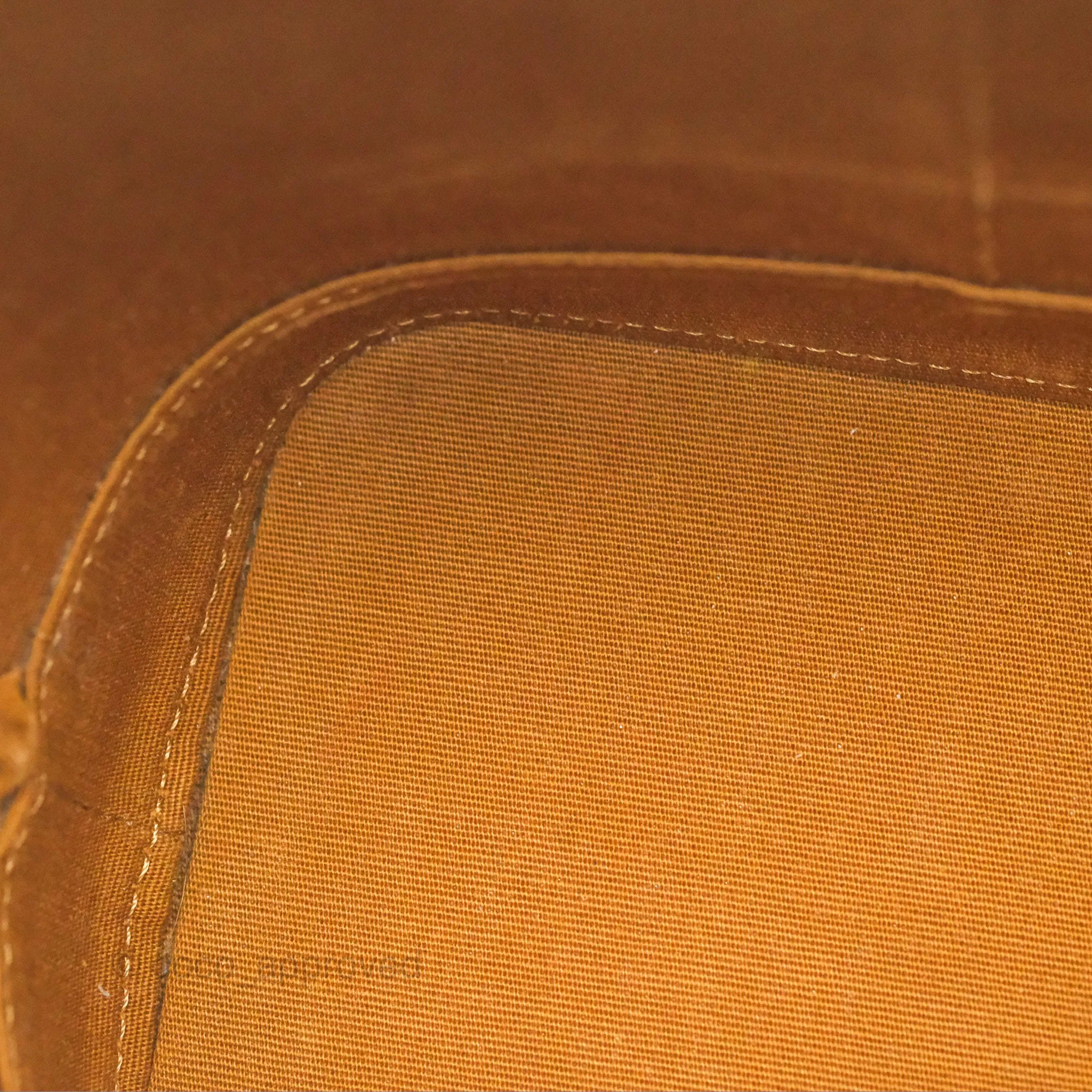 Celine Small Bucket Triomphe Canvas Tan Calfskin