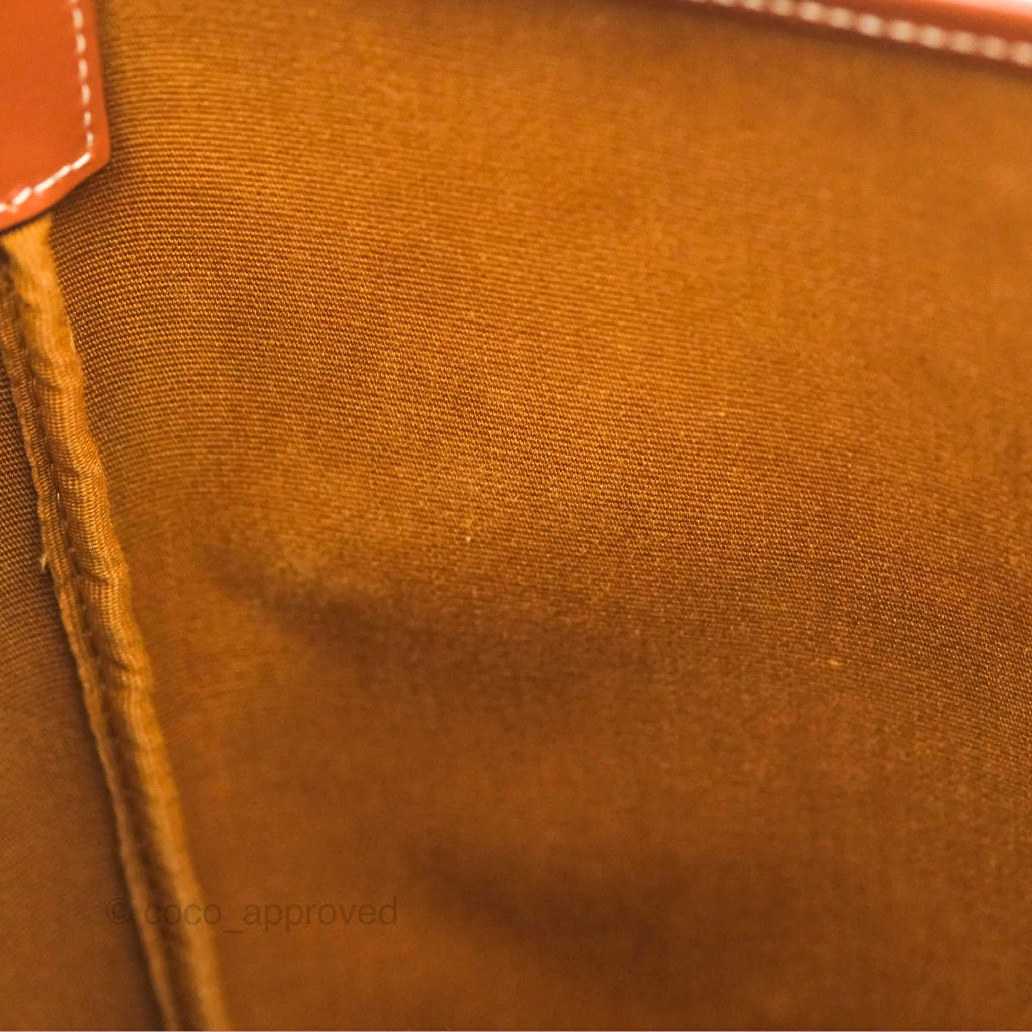 Celine Small Bucket Triomphe Canvas Tan Calfskin