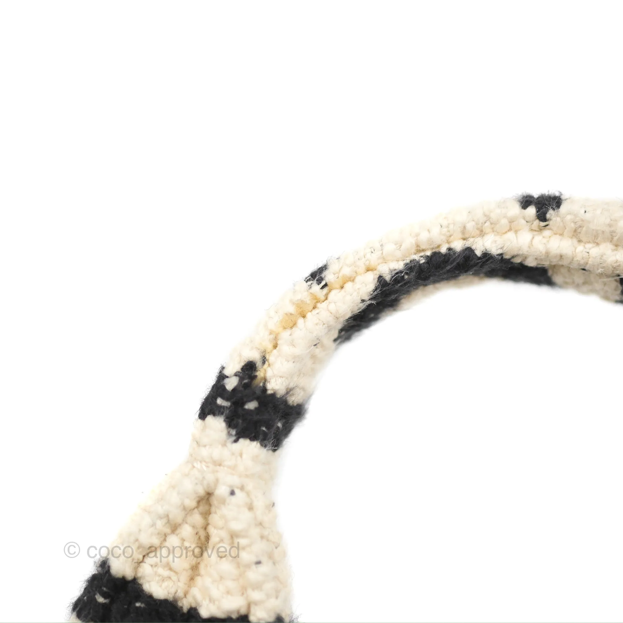 Celine Small Cabas Thais Textile with Celine All-Over White