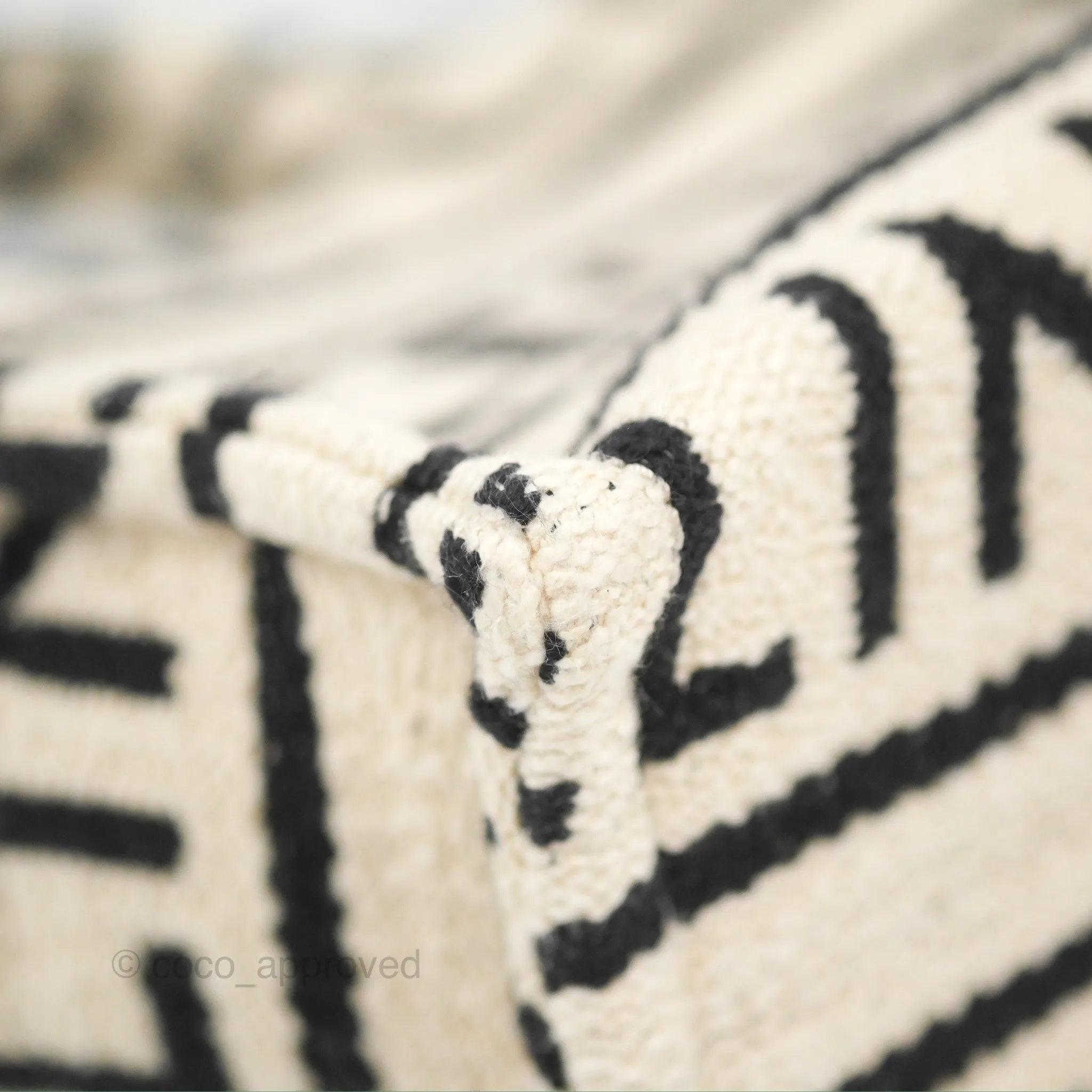 Celine Small Cabas Thais Textile with Celine All-Over White