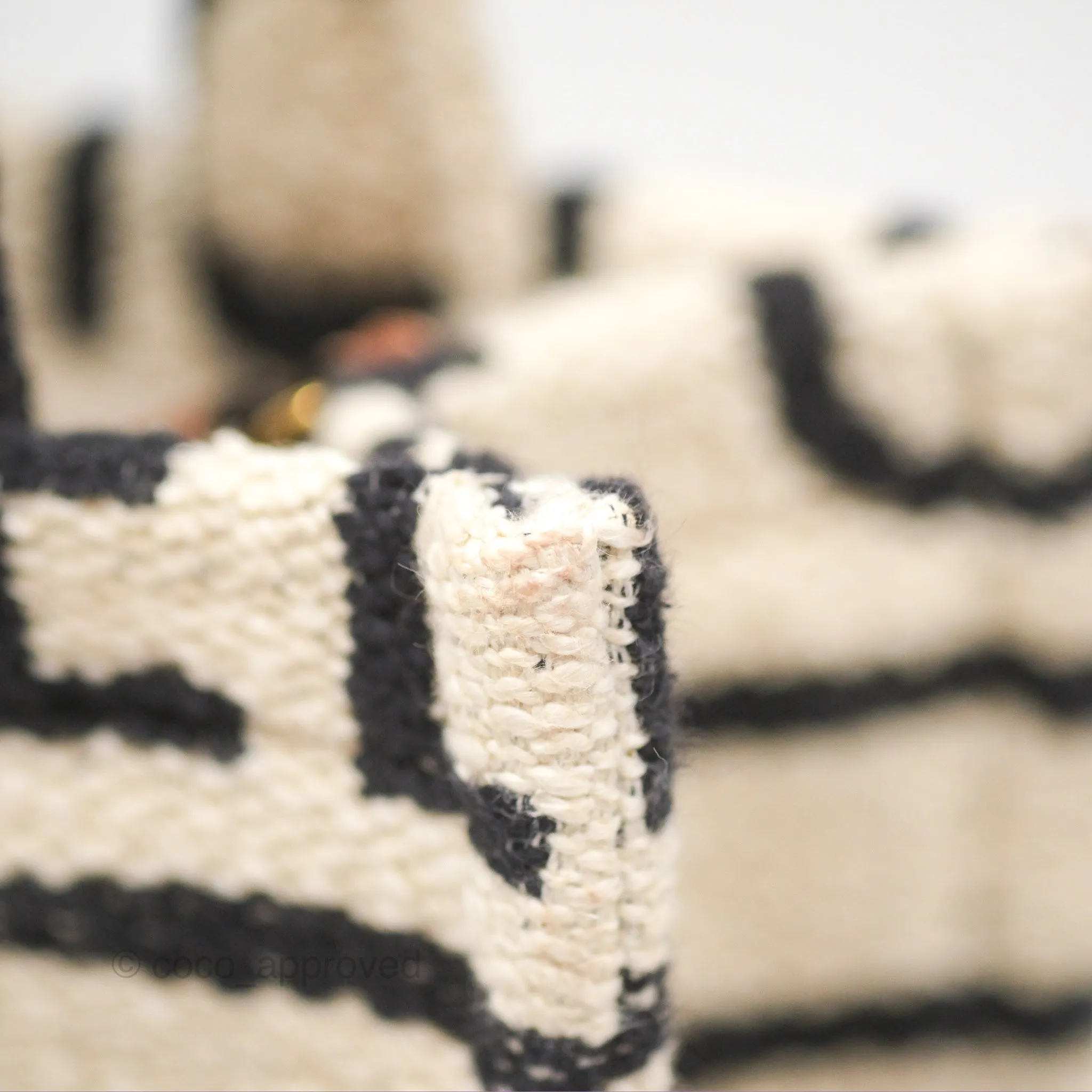 Celine Small Cabas Thais Textile with Celine All-Over White
