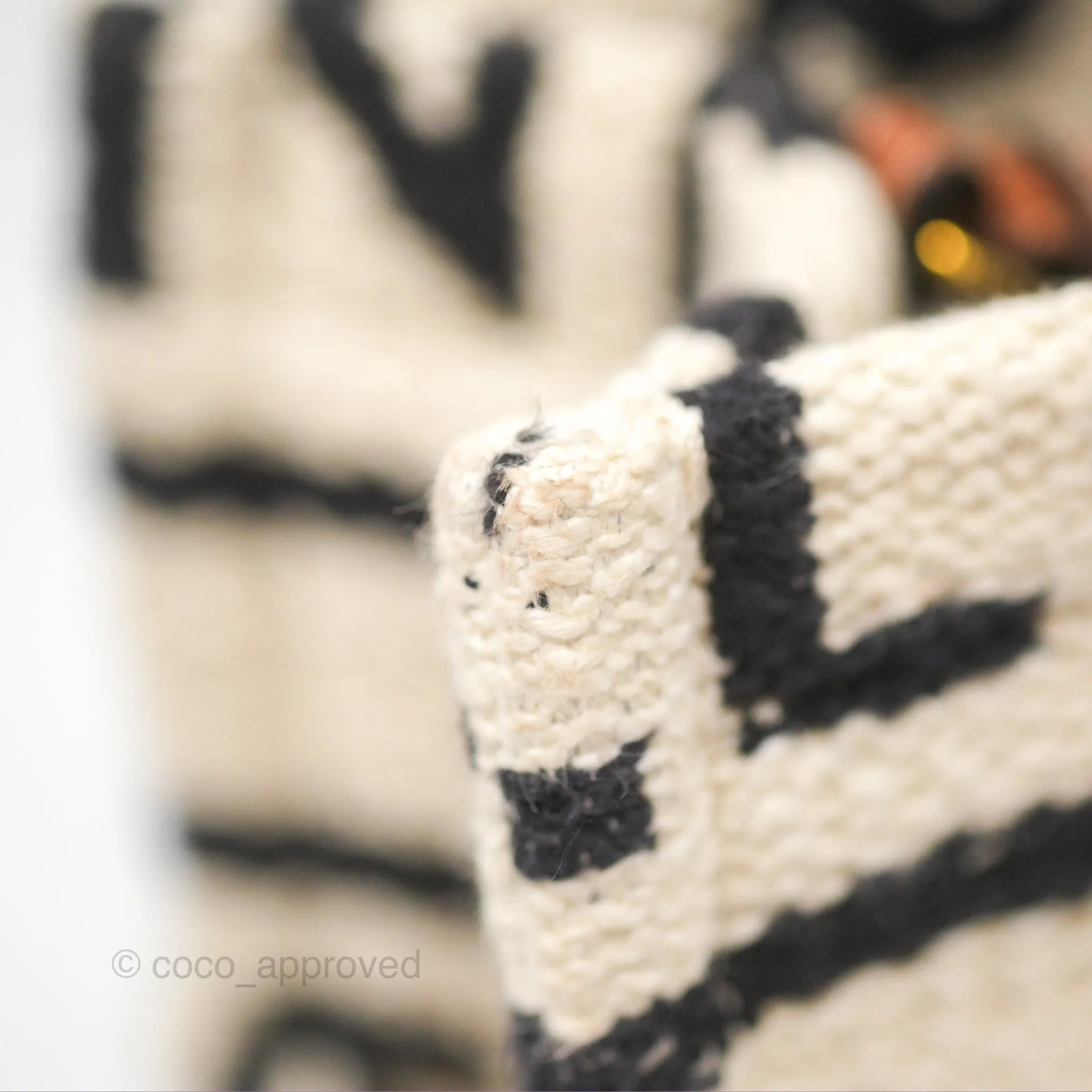 Celine Small Cabas Thais Textile with Celine All-Over White