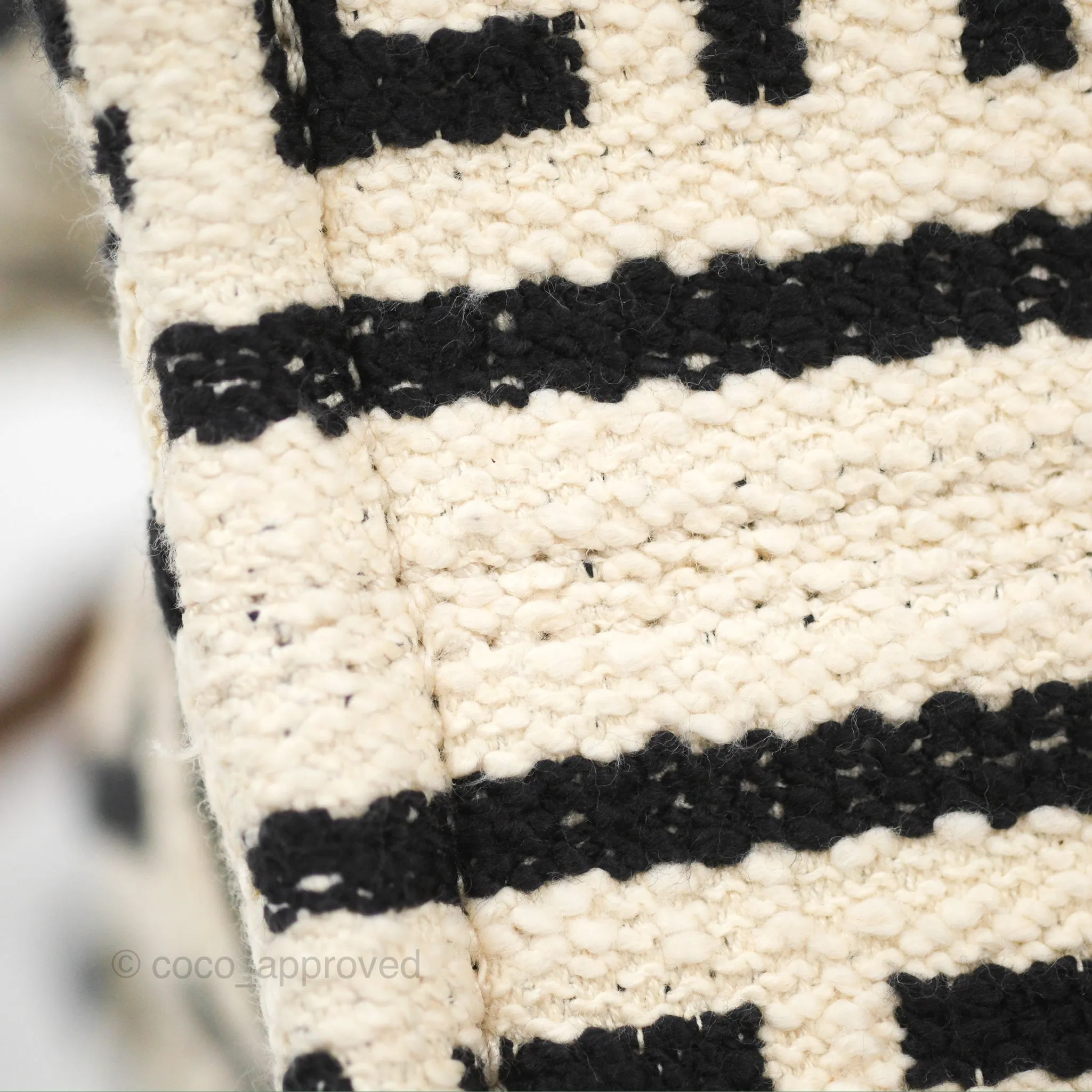 Celine Small Cabas Thais Textile with Celine All-Over White