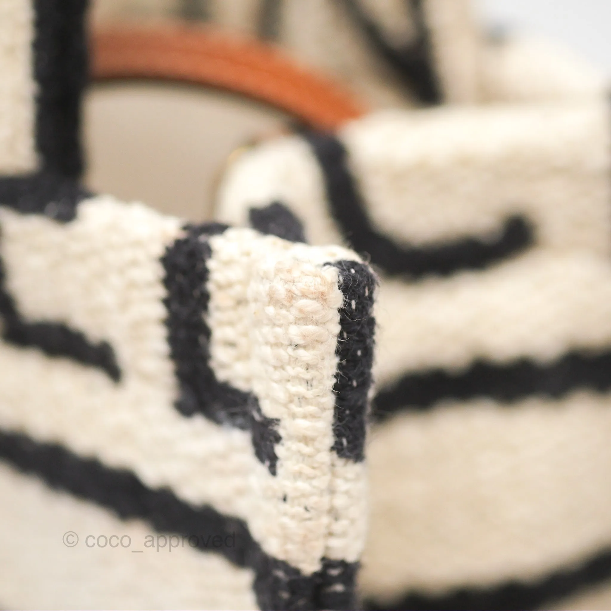 Celine Small Cabas Thais Textile with Celine All-Over White