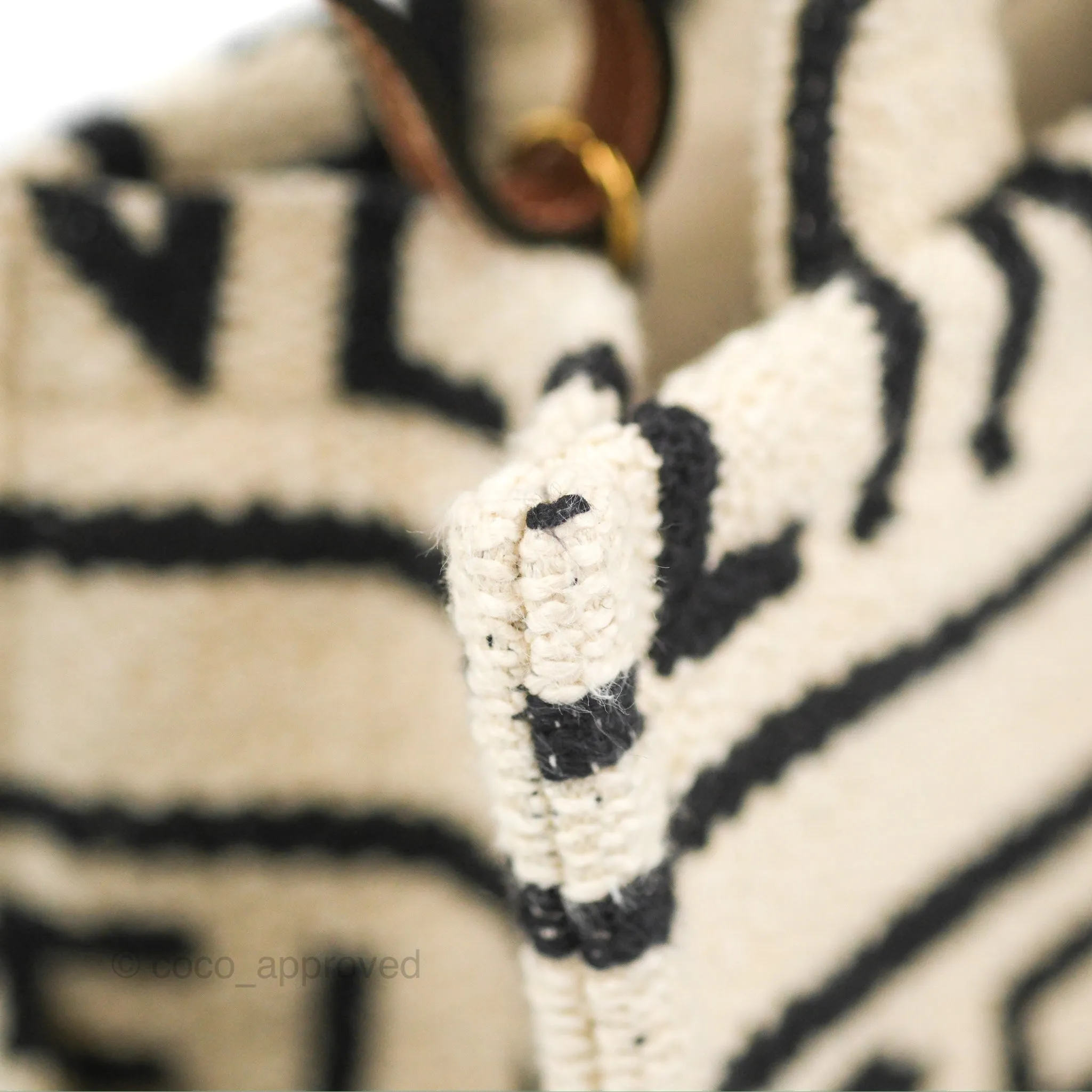 Celine Small Cabas Thais Textile with Celine All-Over White