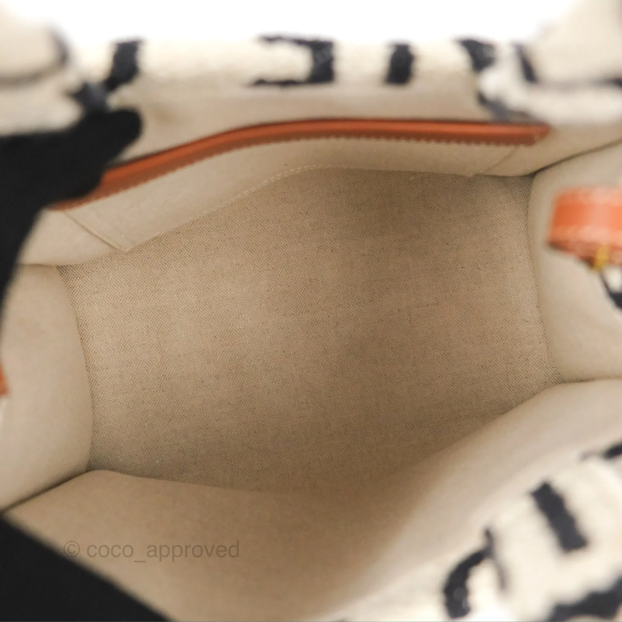 Celine Small Cabas Thais Textile with Celine All-Over White