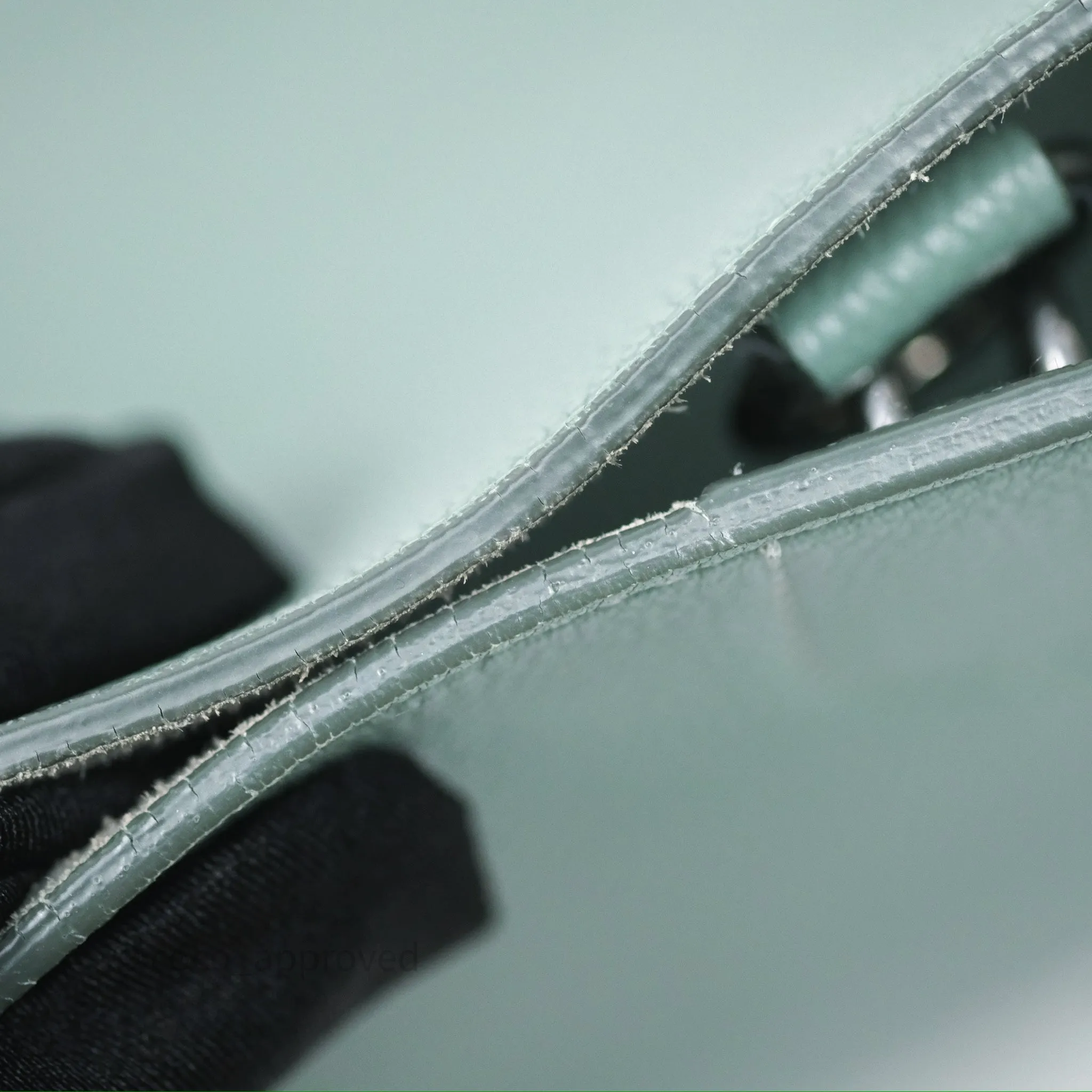 Celine Small Sangle Bucket Bag Light Green Celadon Grained Calfskin Silver Hardware