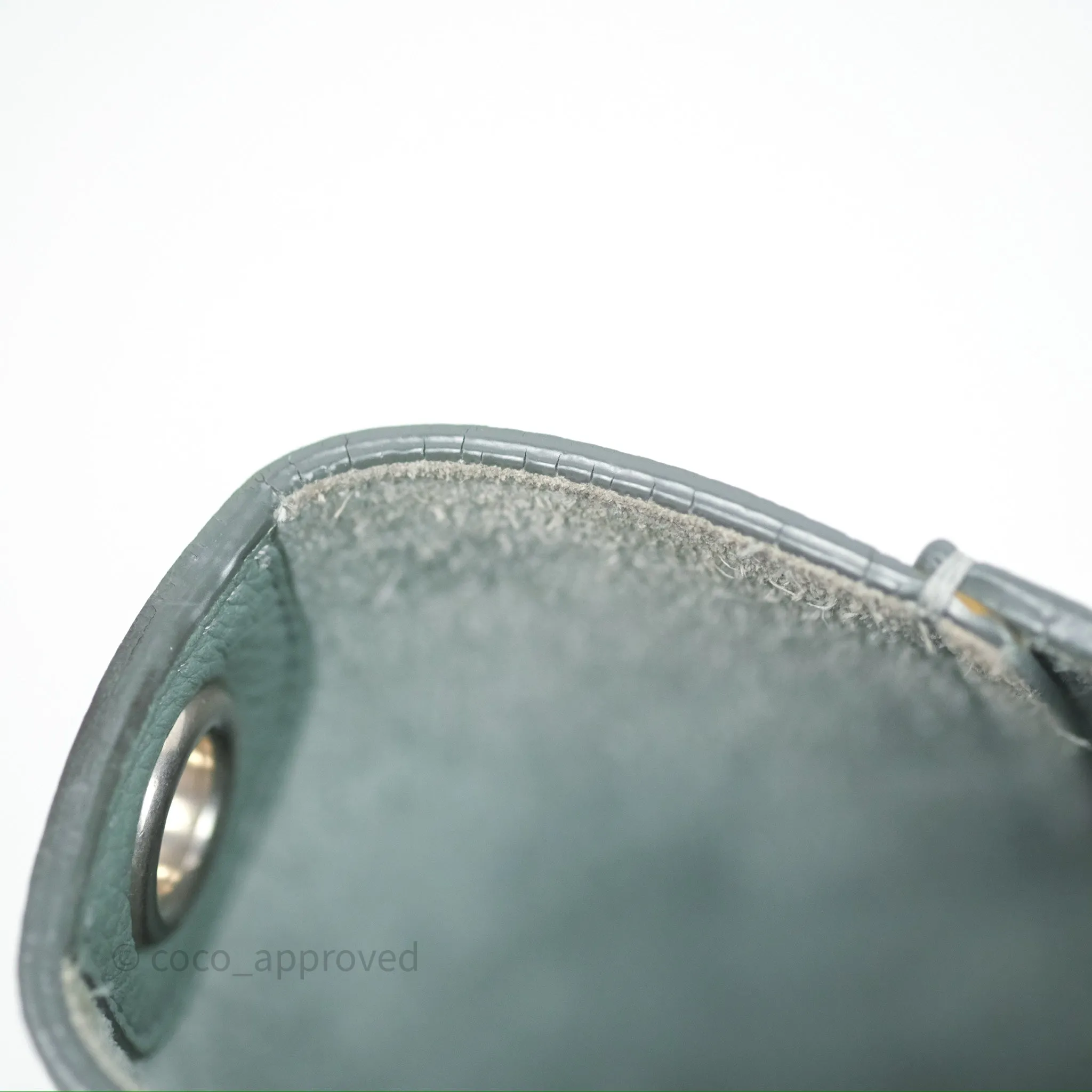 Celine Small Sangle Bucket Bag Light Green Celadon Grained Calfskin Silver Hardware