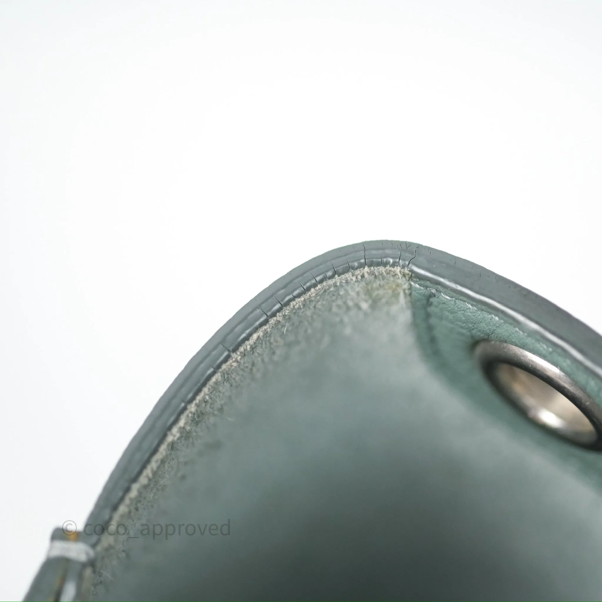 Celine Small Sangle Bucket Bag Light Green Celadon Grained Calfskin Silver Hardware