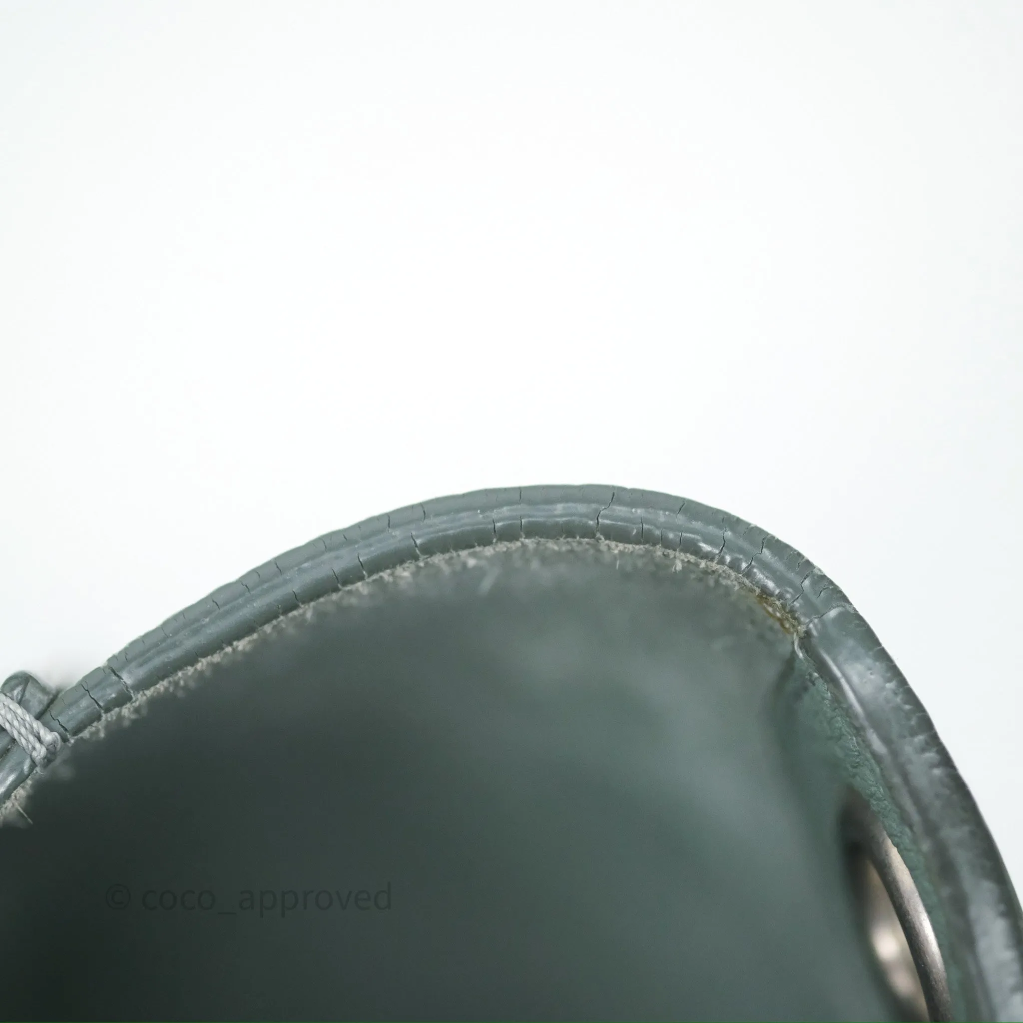 Celine Small Sangle Bucket Bag Light Green Celadon Grained Calfskin Silver Hardware