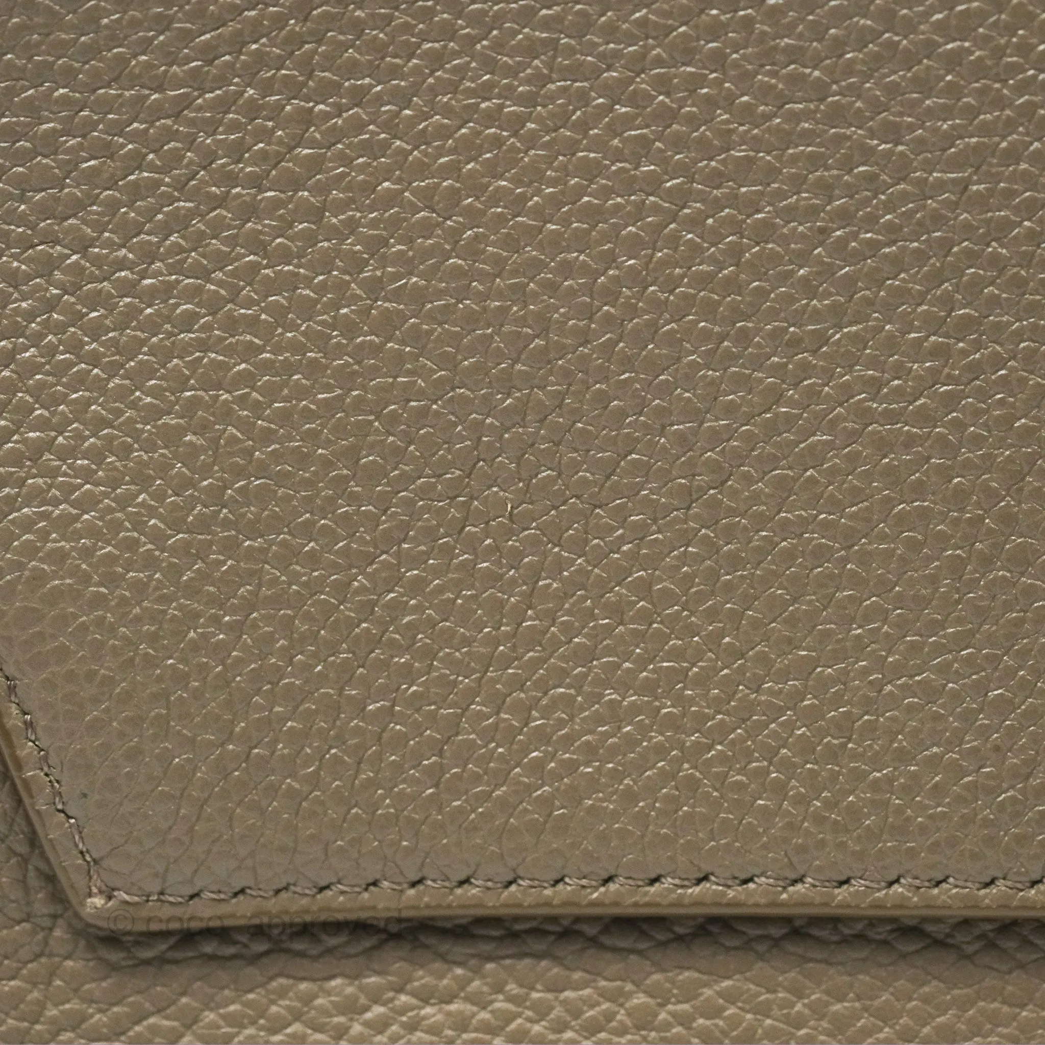 Celine Small Sangle Bucket Bag Taupe Grained Calfskin Gold Hardware