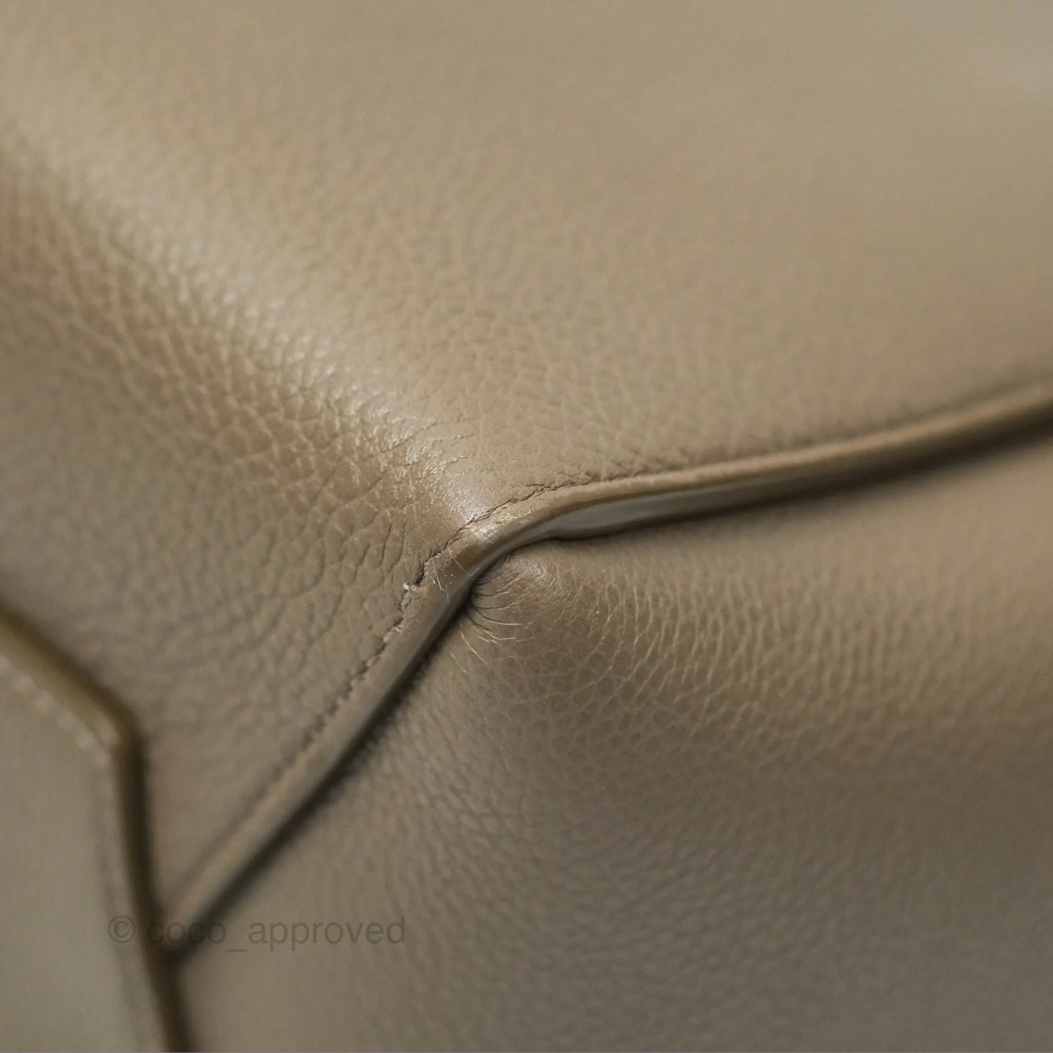 Celine Small Sangle Bucket Bag Taupe Grained Calfskin Gold Hardware