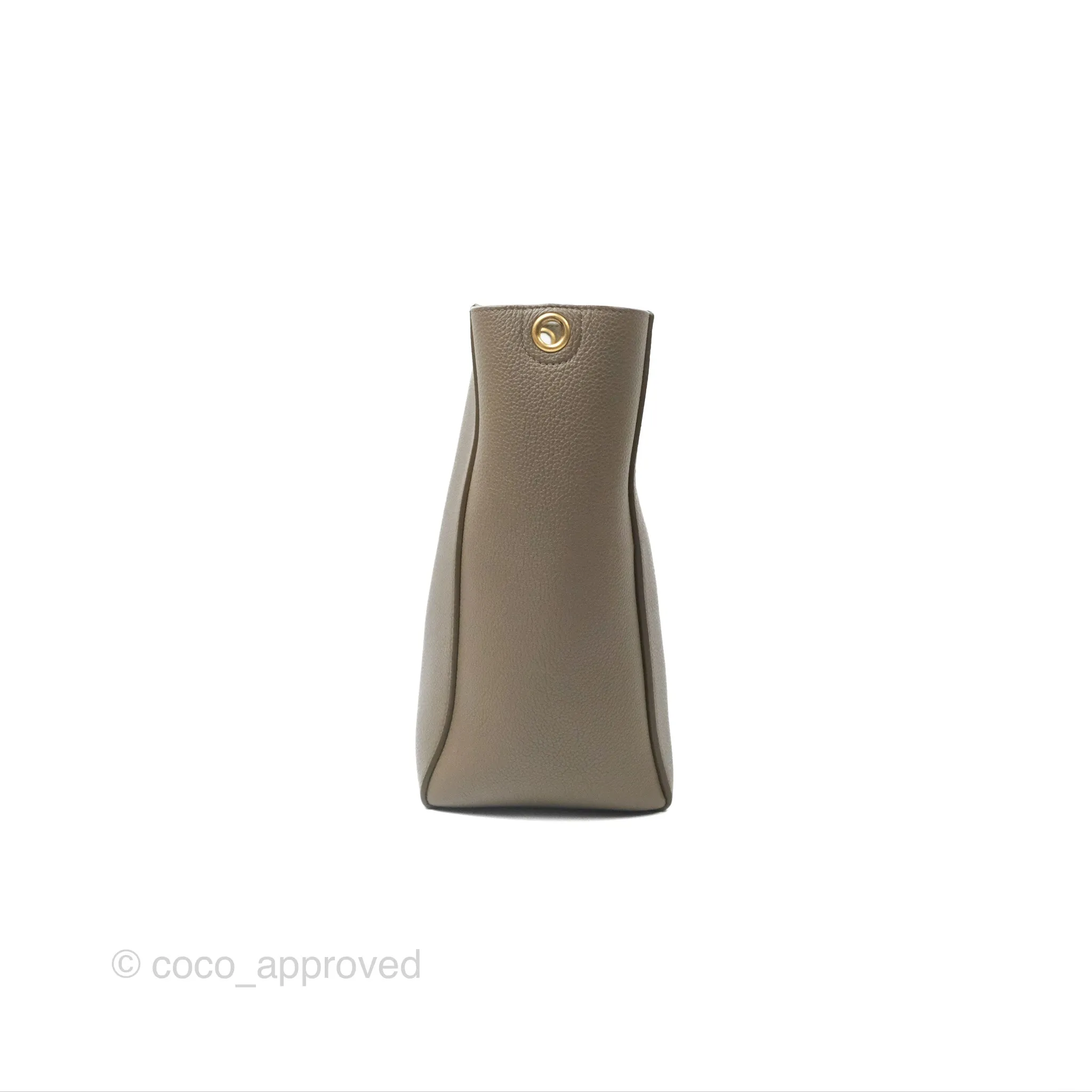 Celine Small Sangle Bucket Bag Taupe Grained Calfskin Gold Hardware