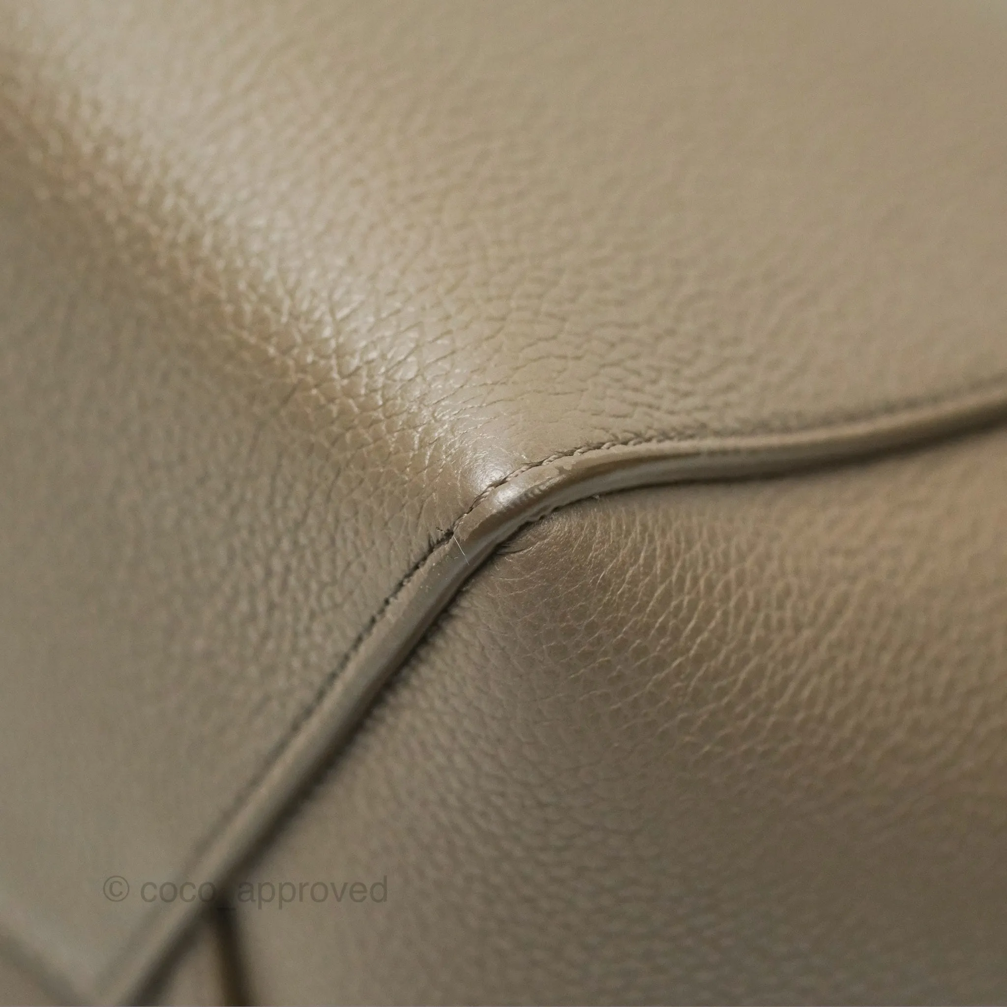 Celine Small Sangle Bucket Bag Taupe Grained Calfskin Gold Hardware