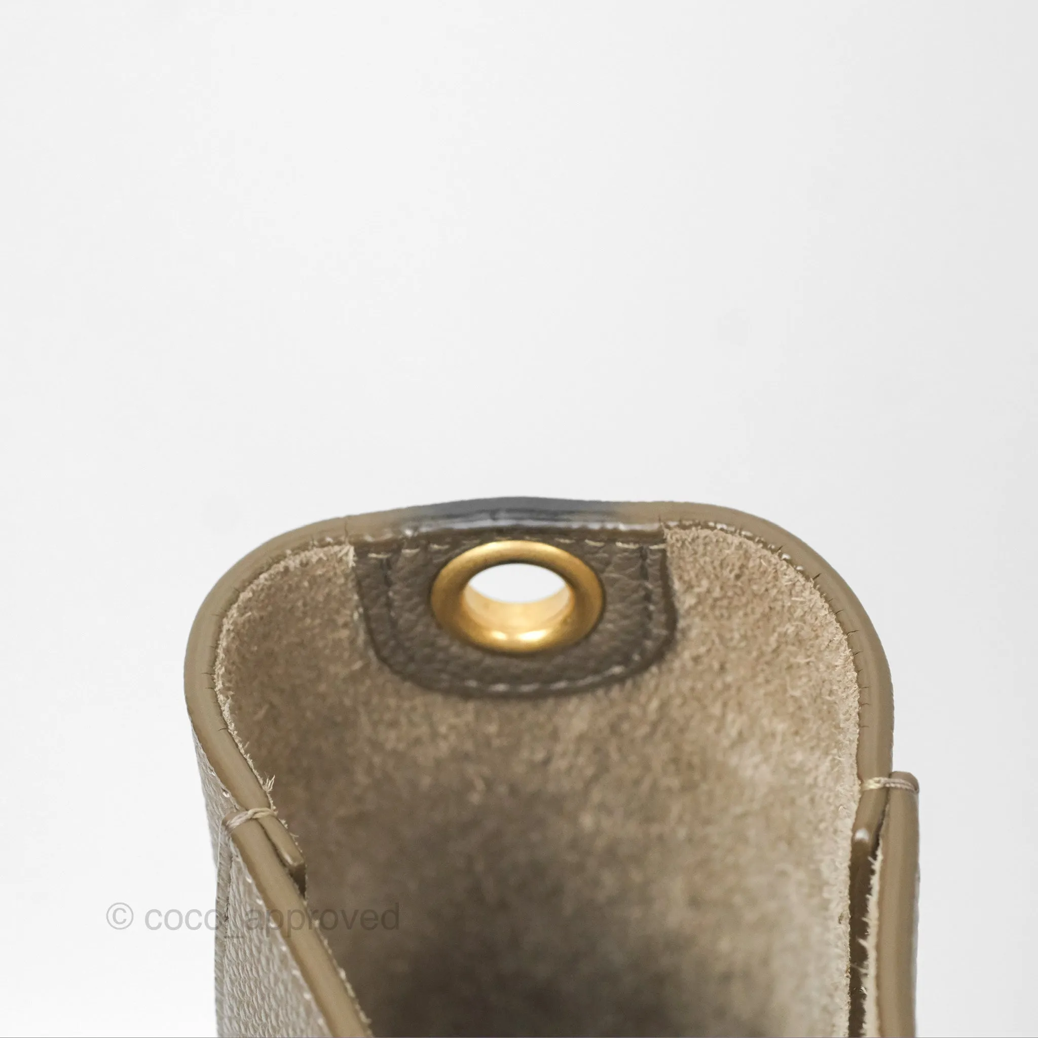 Celine Small Sangle Bucket Bag Taupe Grained Calfskin Gold Hardware