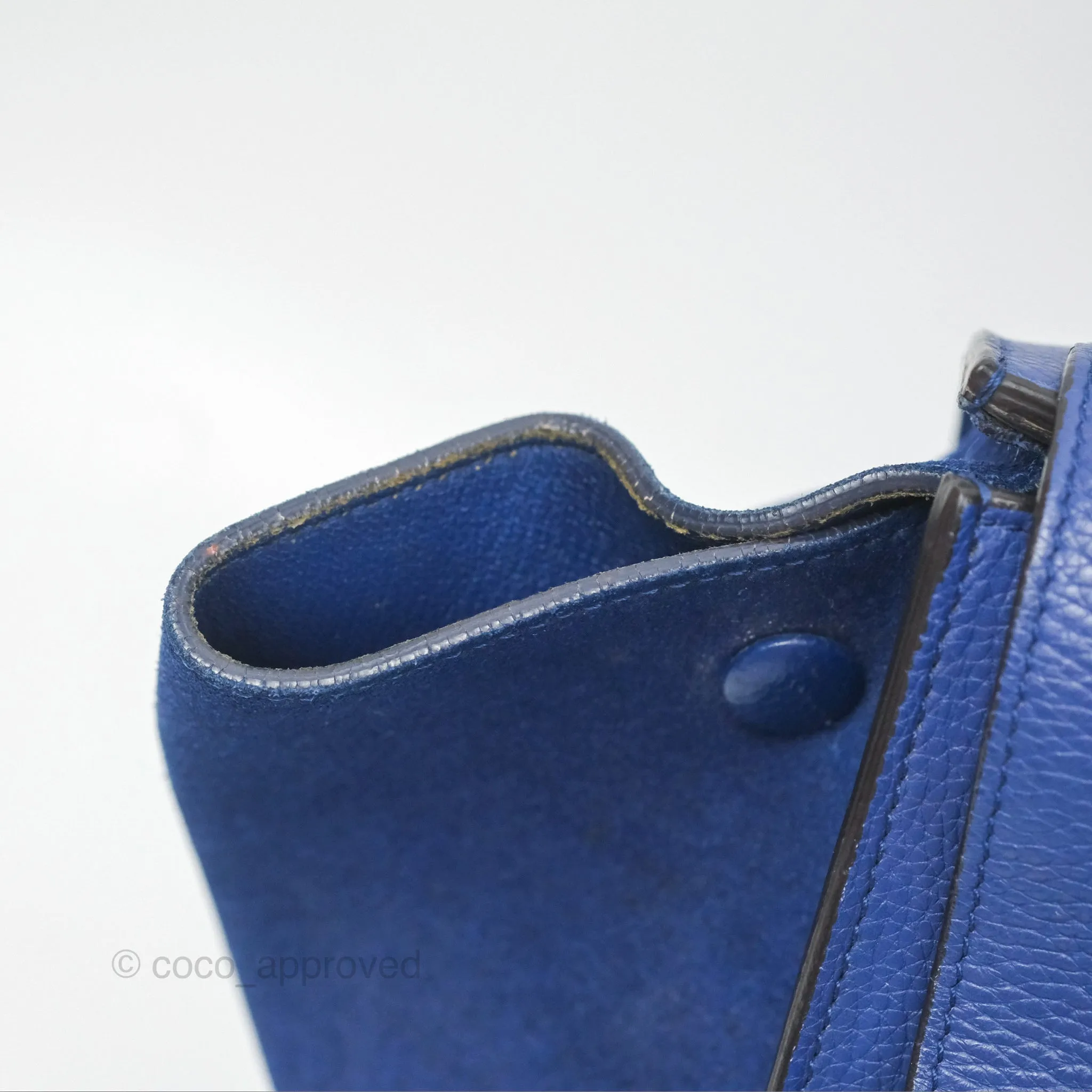 Celine Small Sleek Trapeze Blue Calfskin