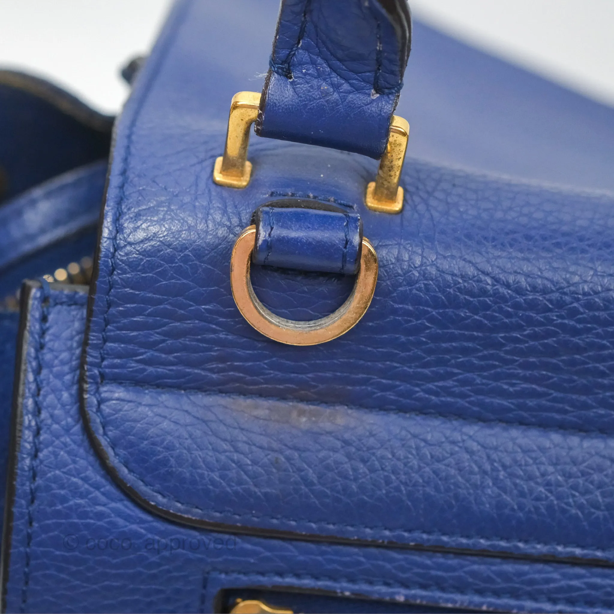 Celine Small Sleek Trapeze Blue Calfskin