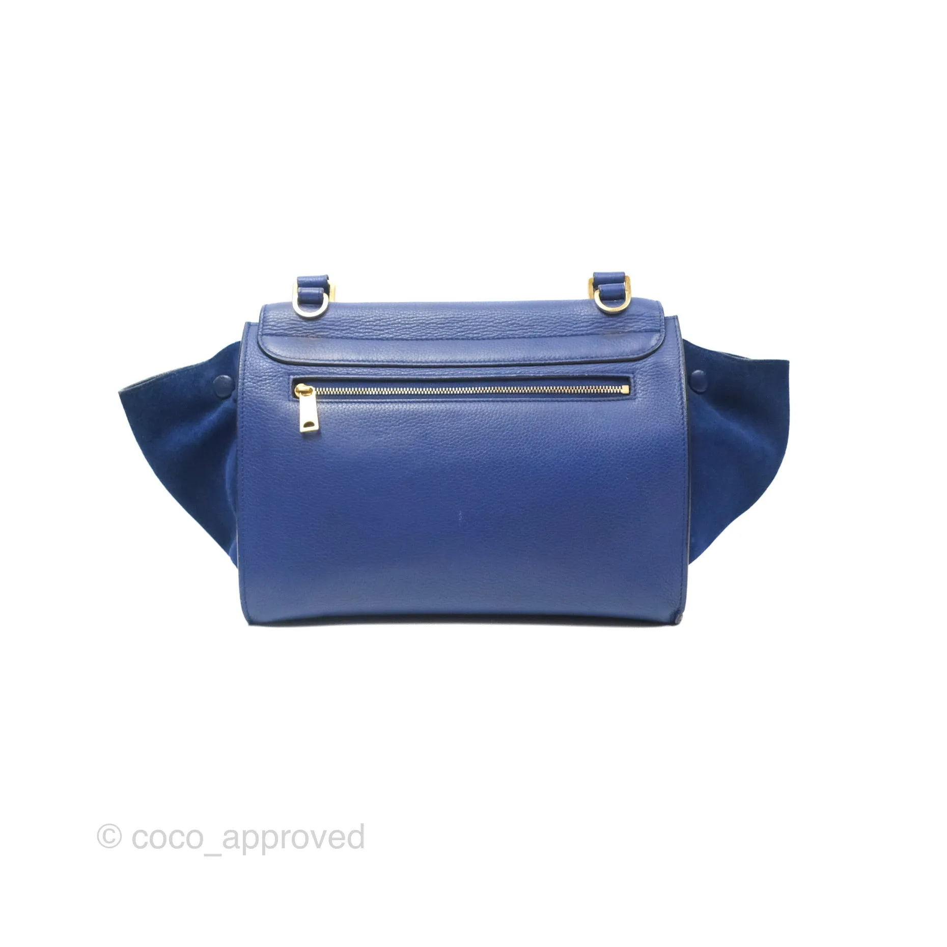Celine Small Sleek Trapeze Blue Calfskin