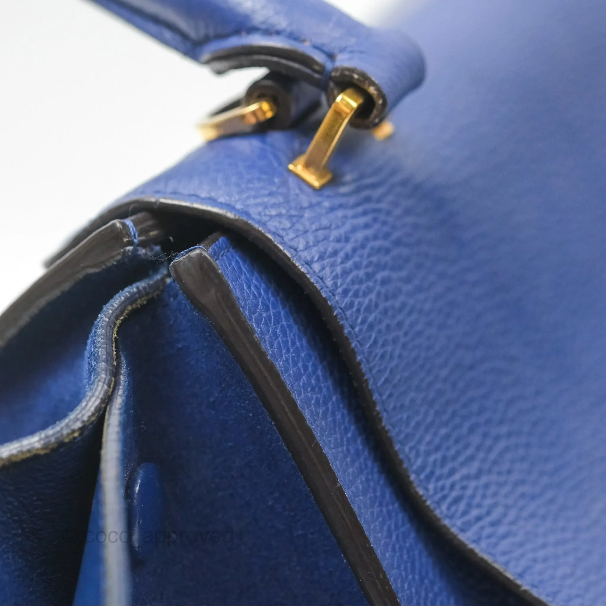 Celine Small Sleek Trapeze Blue Calfskin