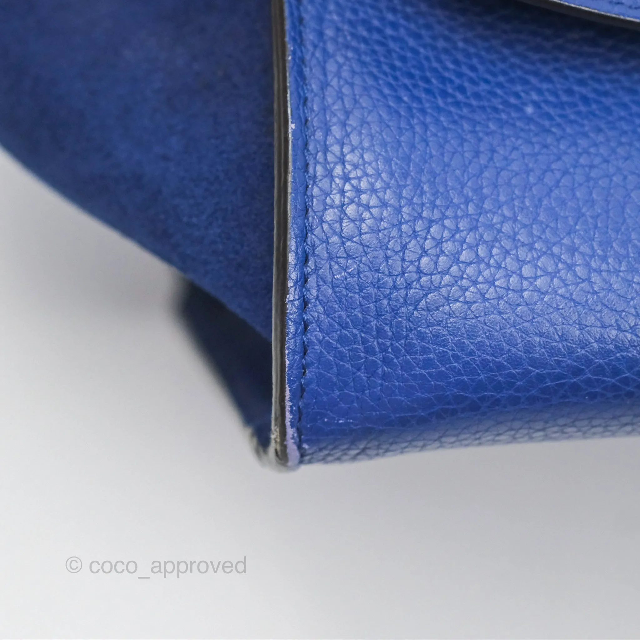 Celine Small Sleek Trapeze Blue Calfskin
