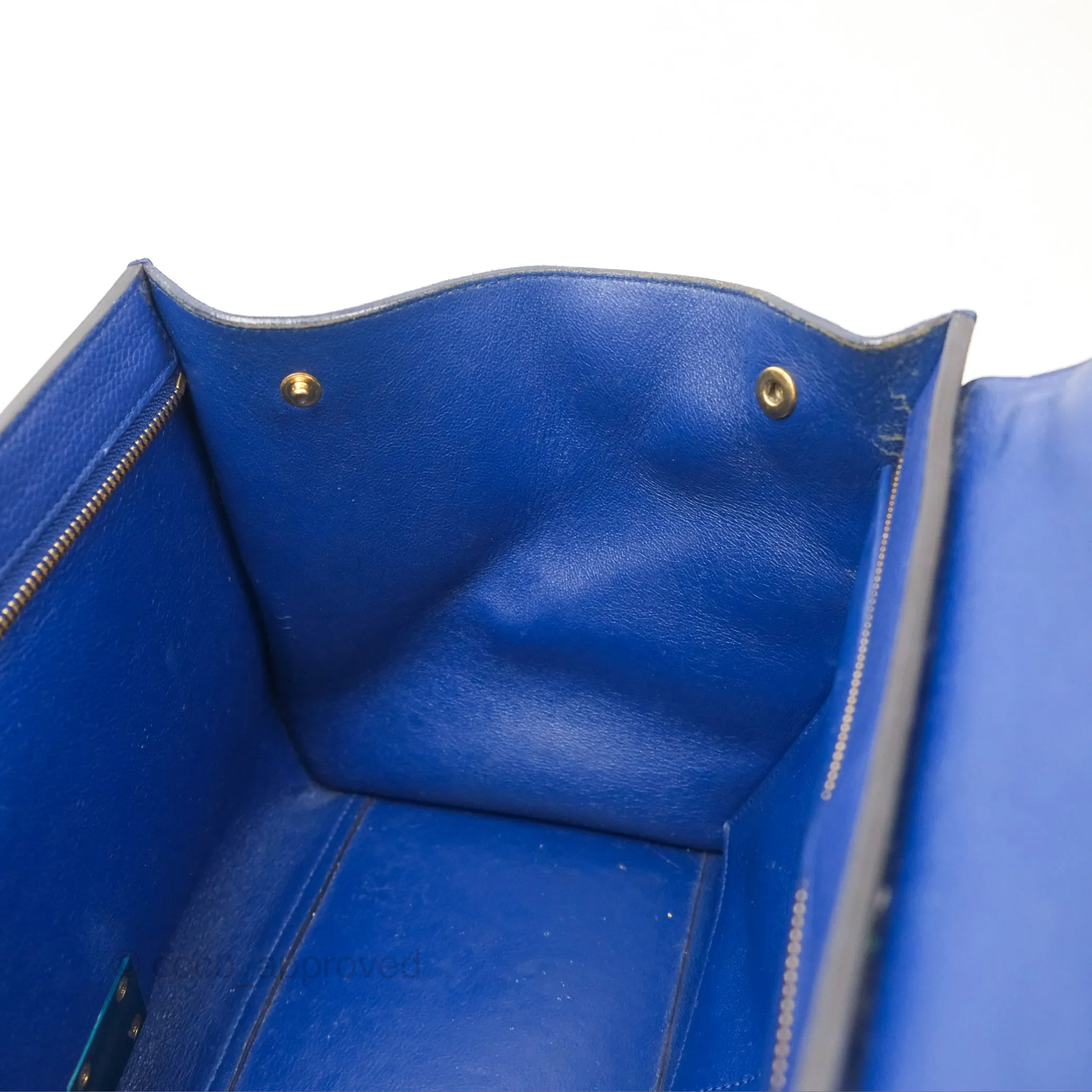 Celine Small Sleek Trapeze Blue Calfskin