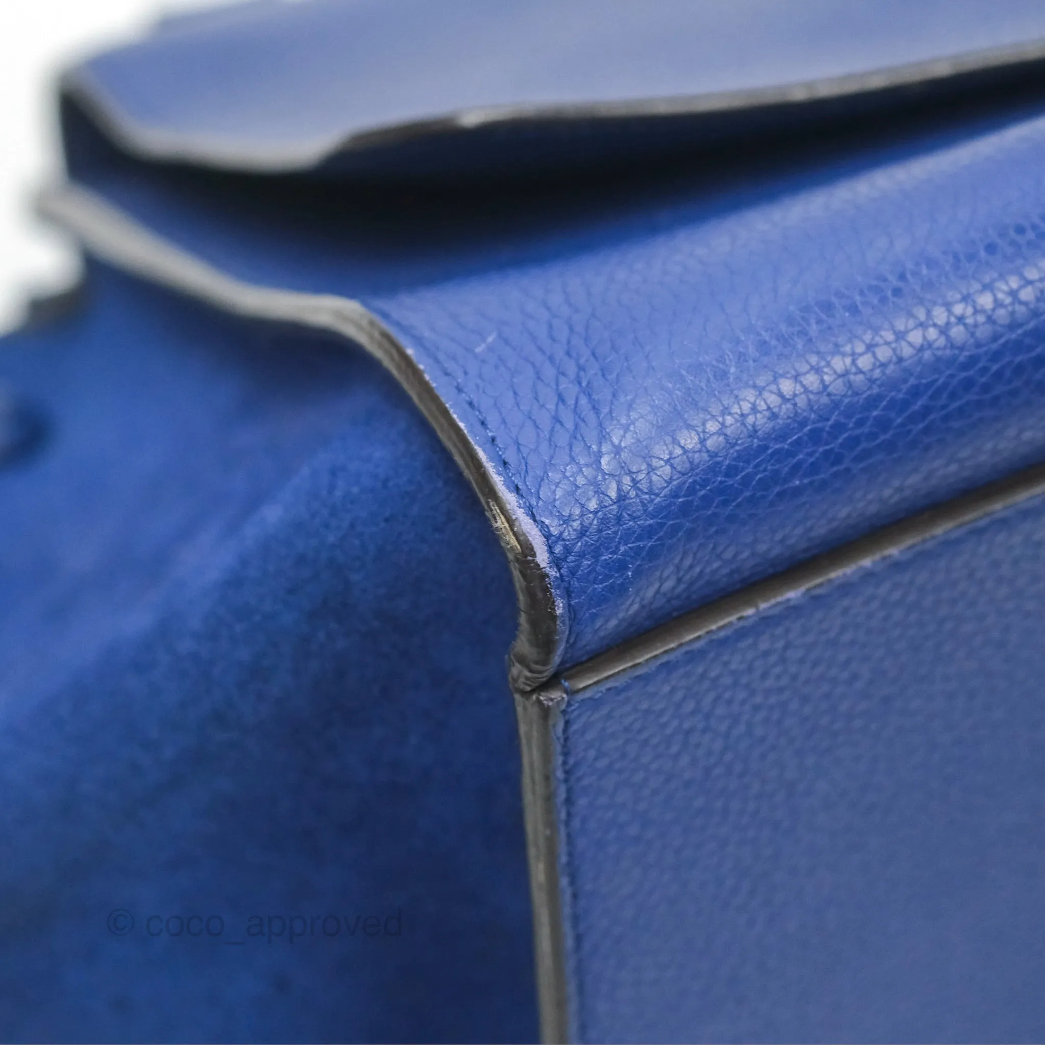 Celine Small Sleek Trapeze Blue Calfskin