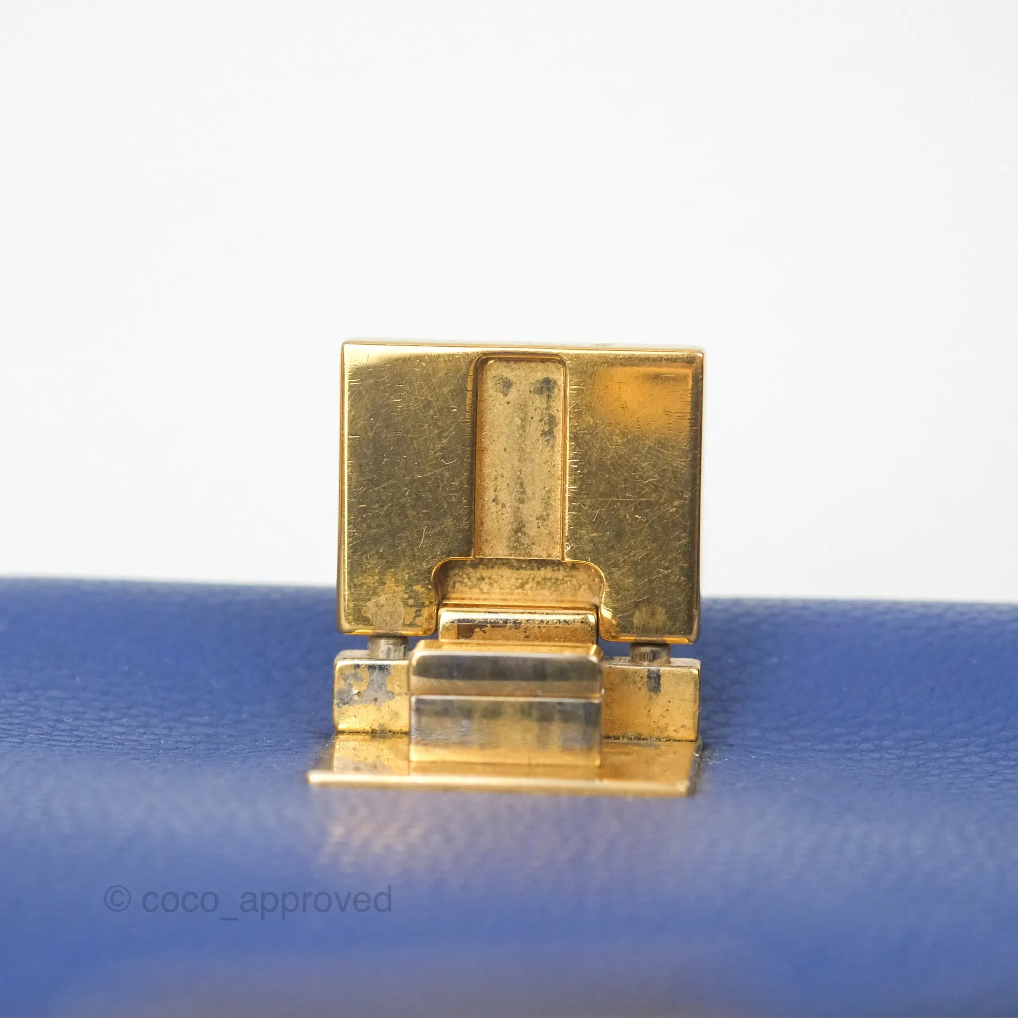 Celine Small Sleek Trapeze Blue Calfskin
