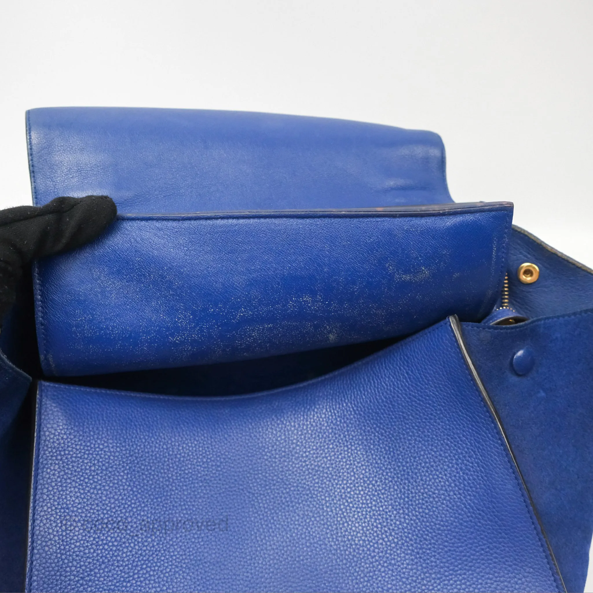 Celine Small Sleek Trapeze Blue Calfskin