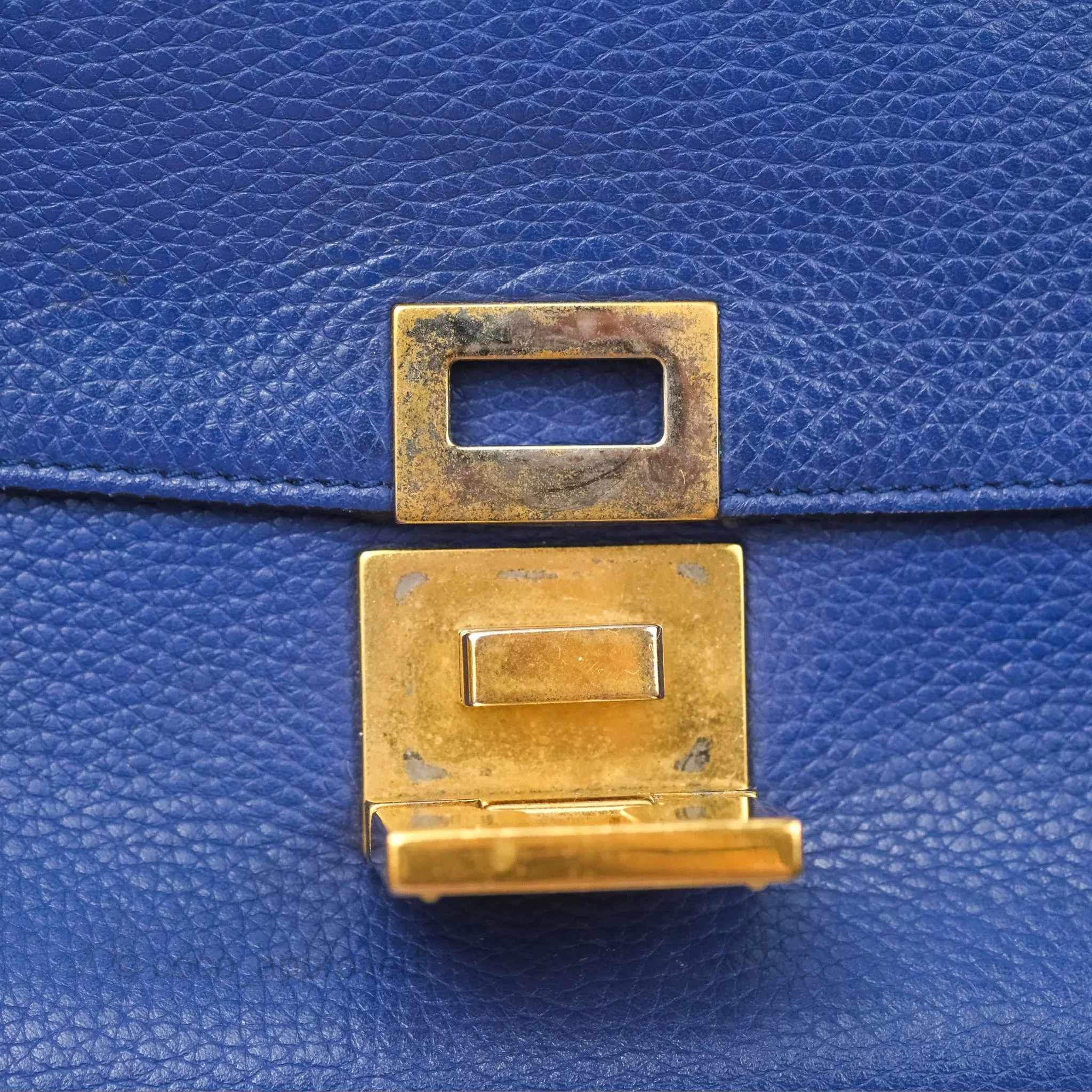 Celine Small Sleek Trapeze Blue Calfskin