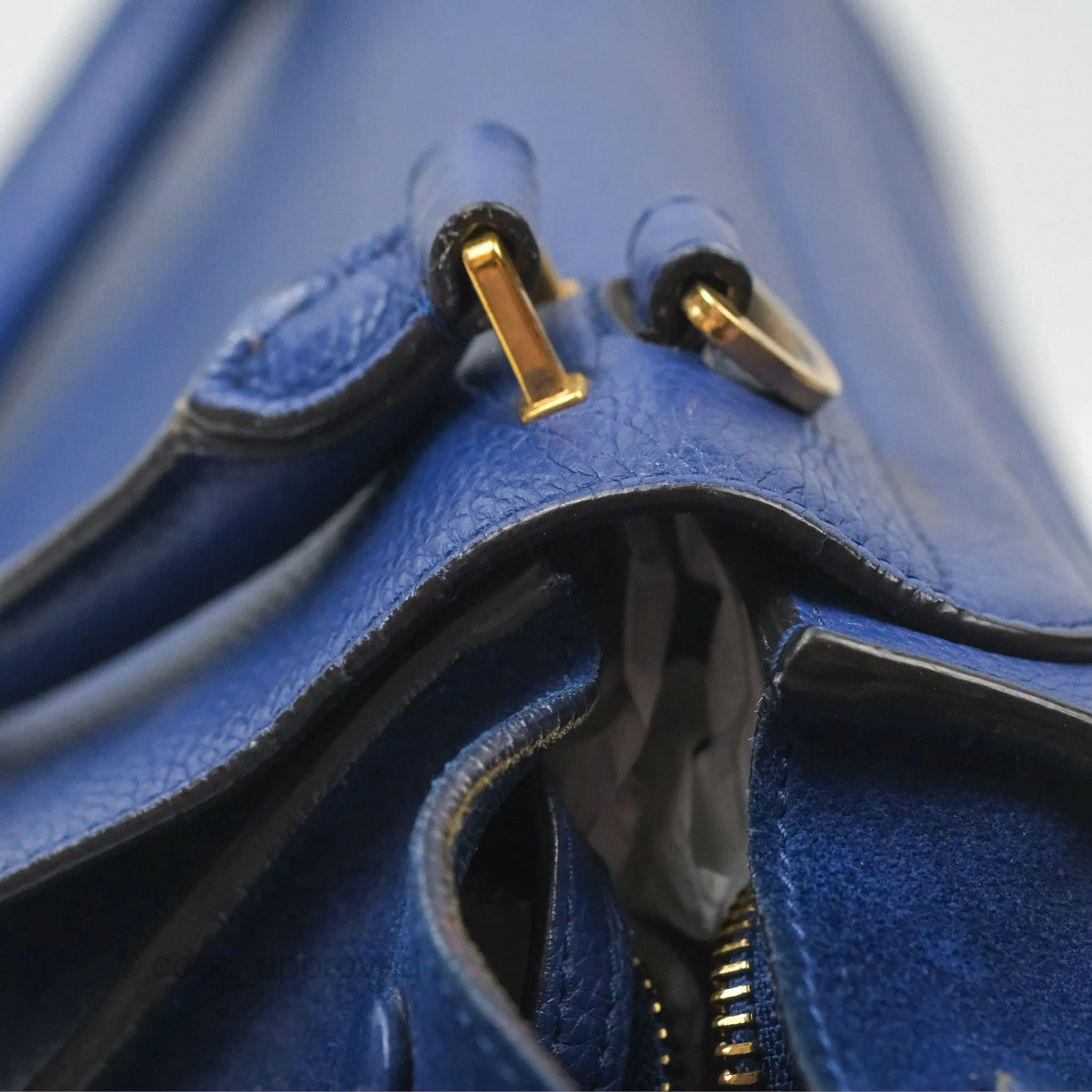 Celine Small Sleek Trapeze Blue Calfskin