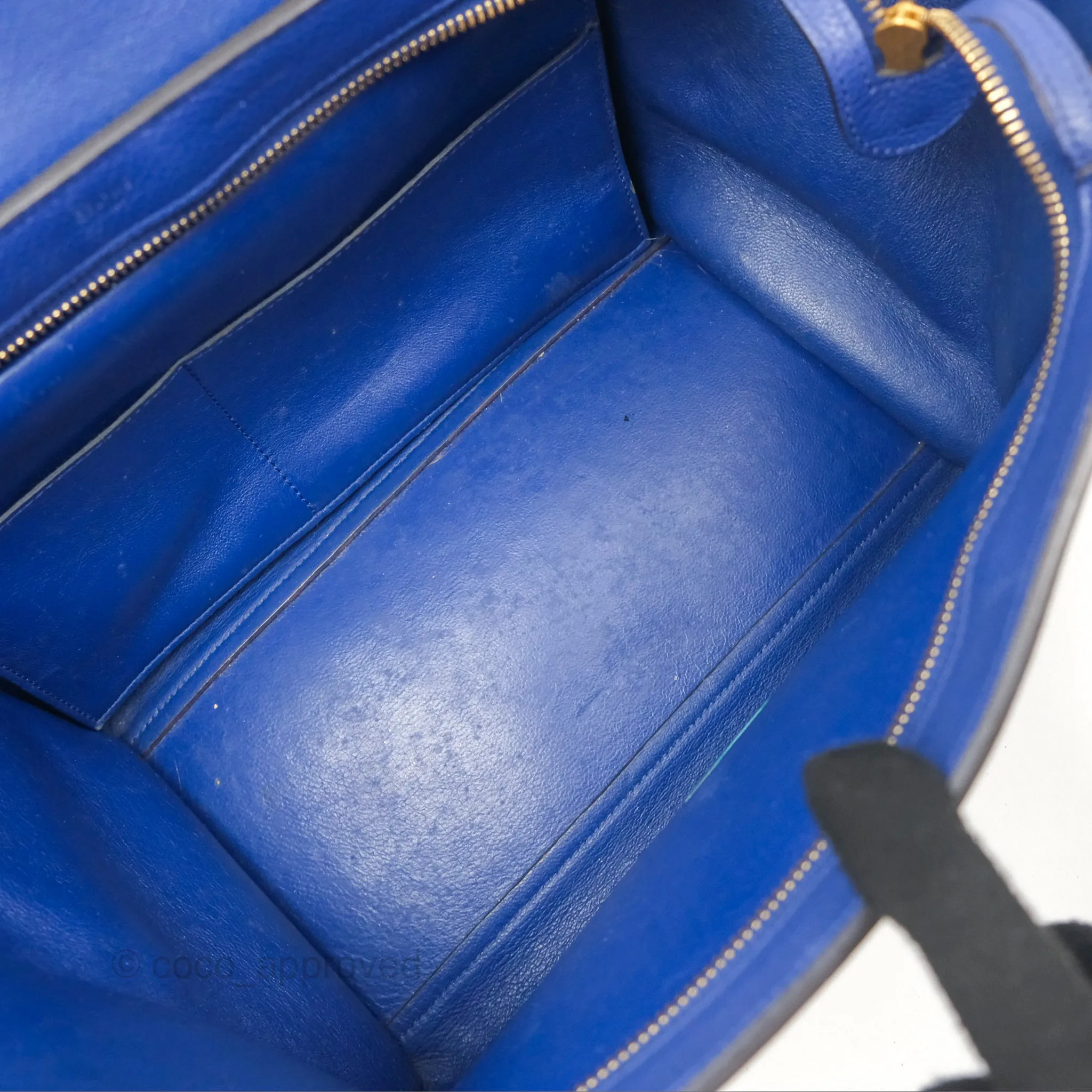 Celine Small Sleek Trapeze Blue Calfskin