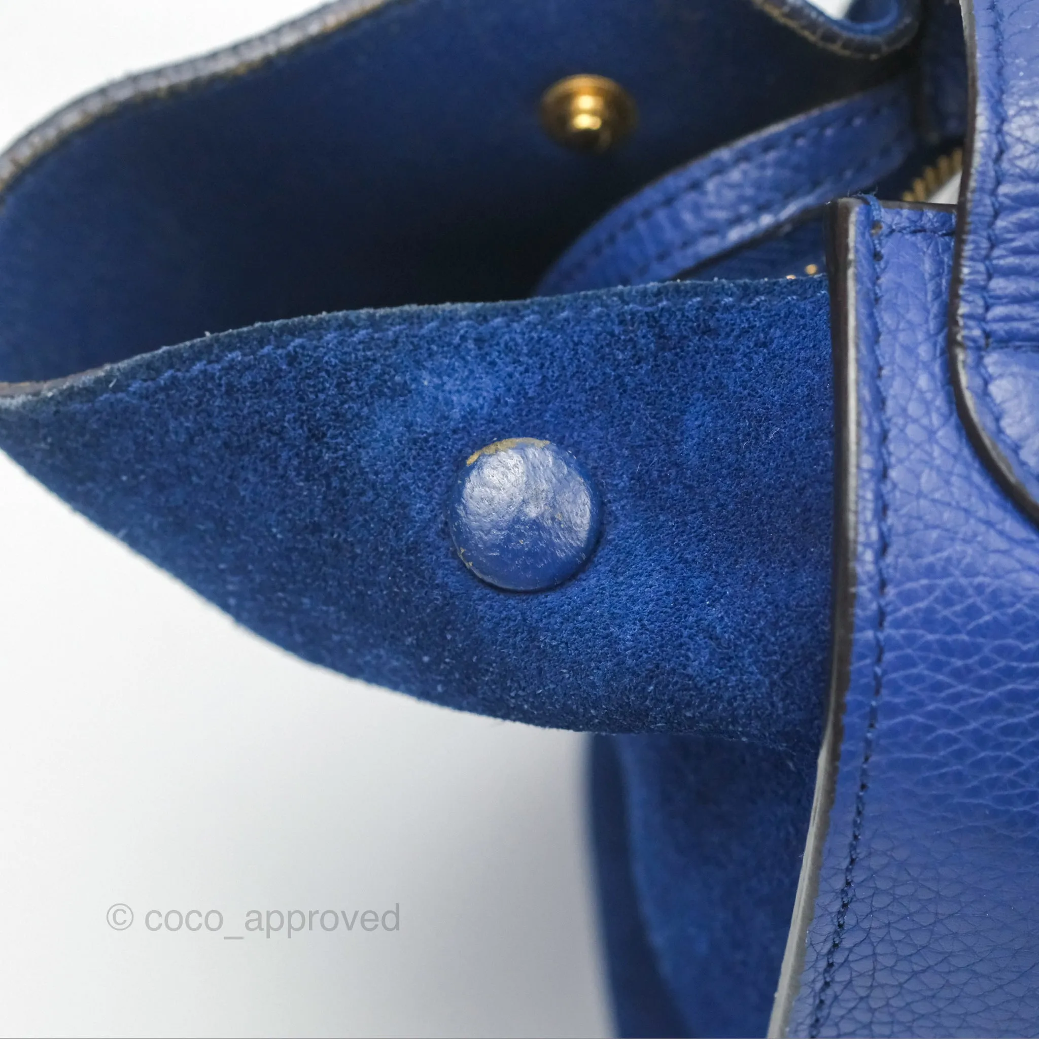 Celine Small Sleek Trapeze Blue Calfskin
